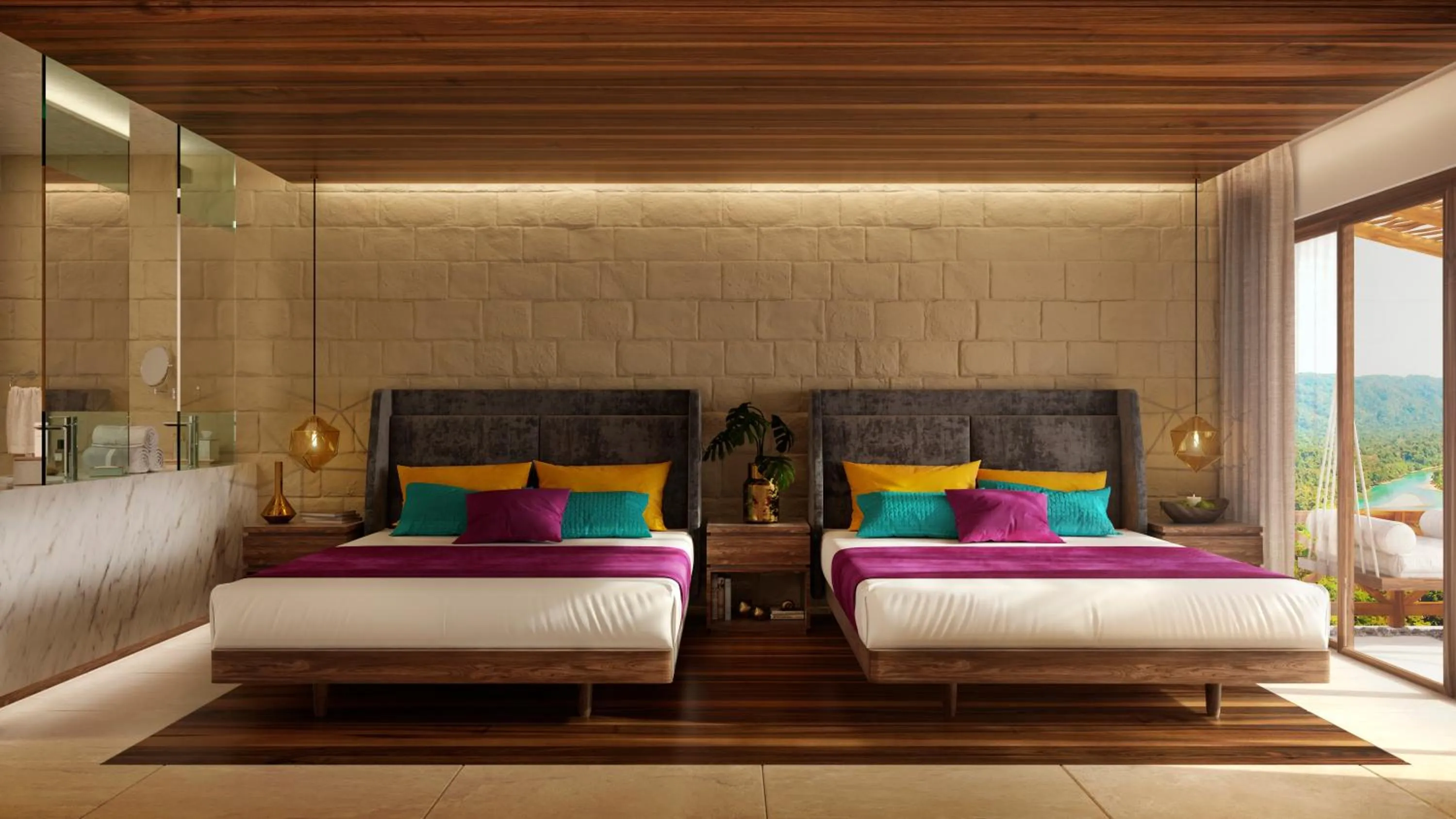 Bed in Hotel Beló Isla Mujeres - All Inclusive - Sargassum Free