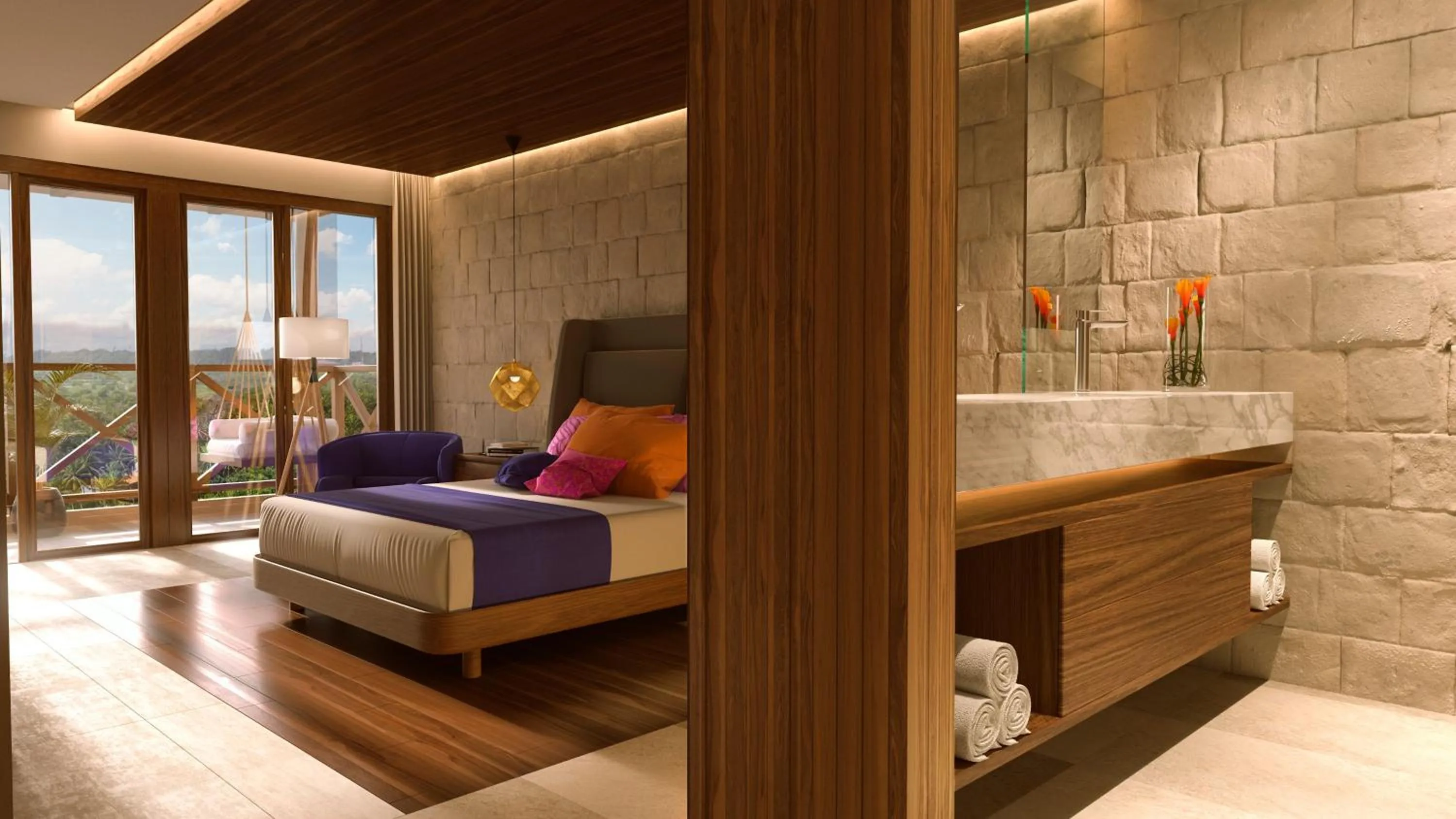 Bed in Hotel Beló Isla Mujeres - All Inclusive - Sargassum Free