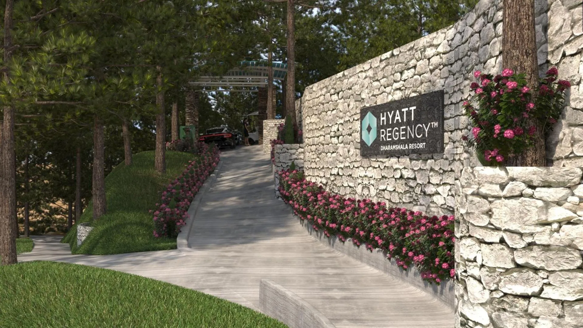 Facade/entrance in Hyatt Regency Dharamshala Resort