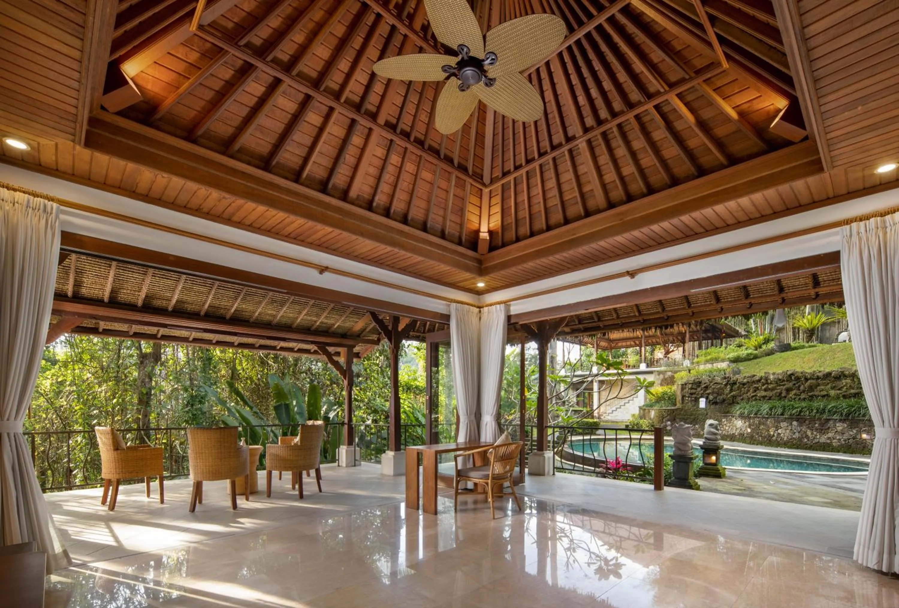 Patio in The Allure Ubud Villas & Spa crafted by freshWater Asia