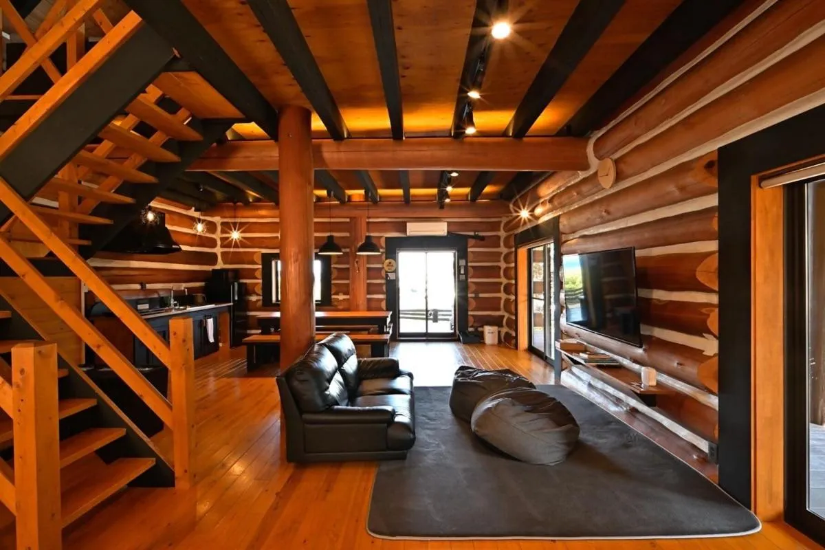 Living room in LOG HOUSE at Shima