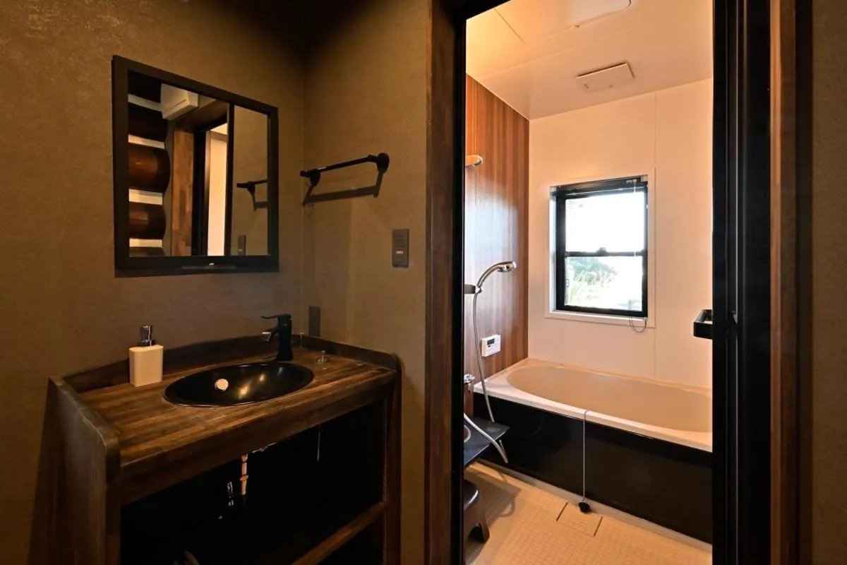 Bathroom in LOG HOUSE at Shima