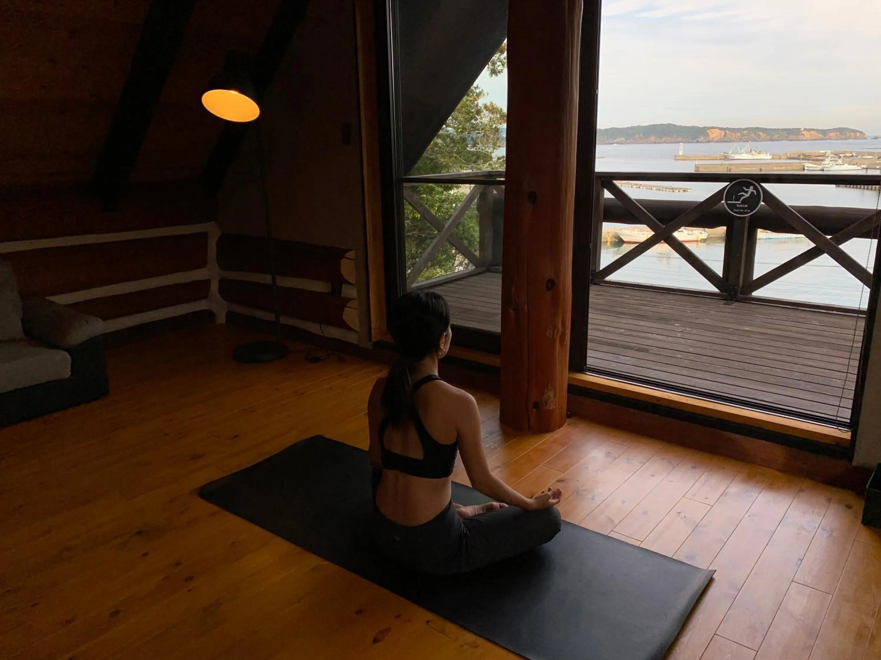 Sea view in LOG HOUSE at Shima