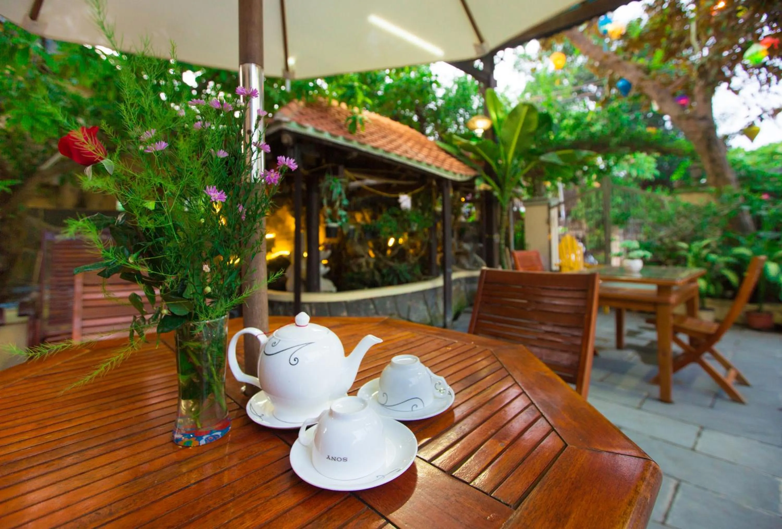 Dining area in Bamboo Garden Homestay