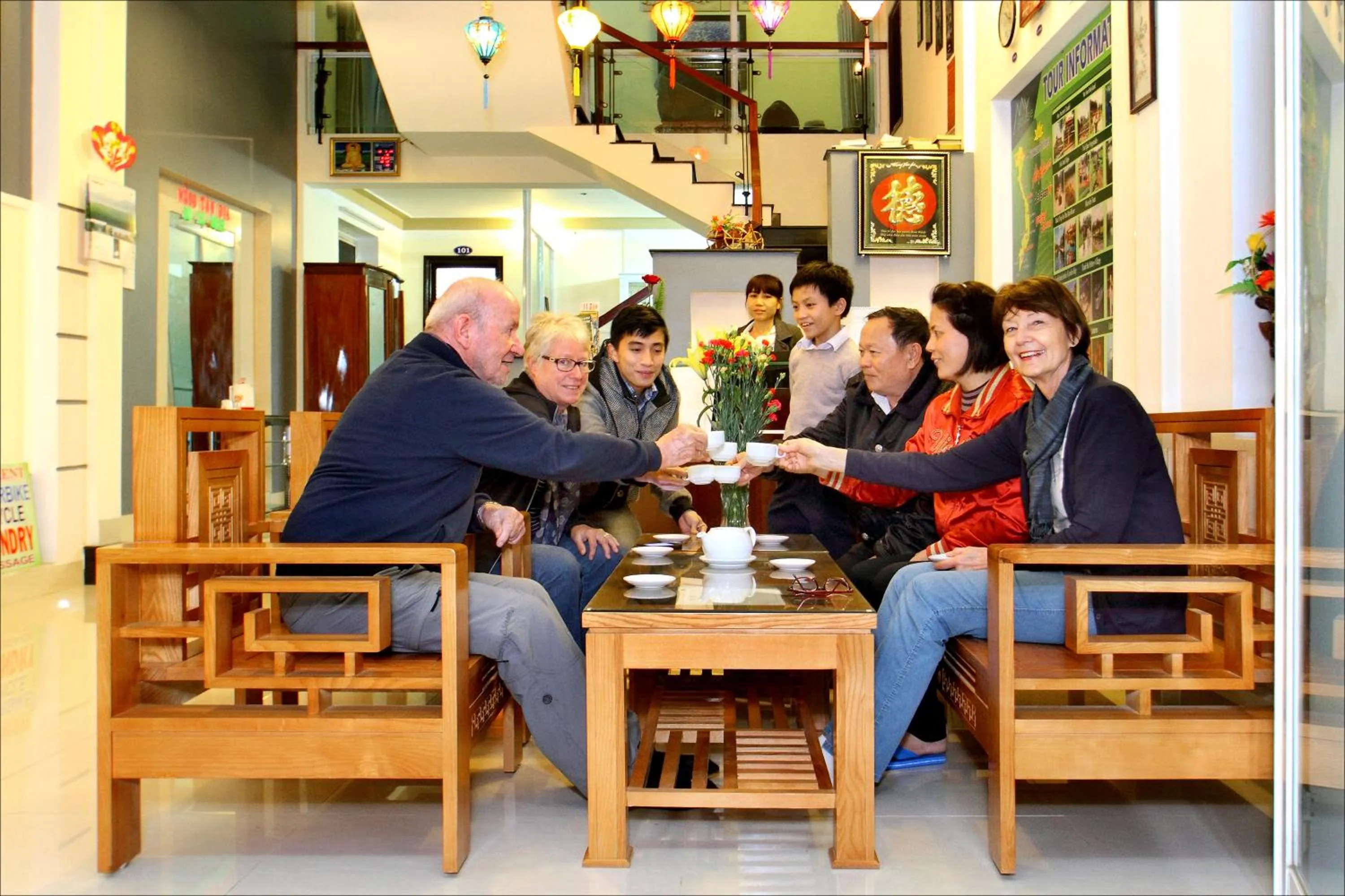 Living room in Bamboo Garden Homestay