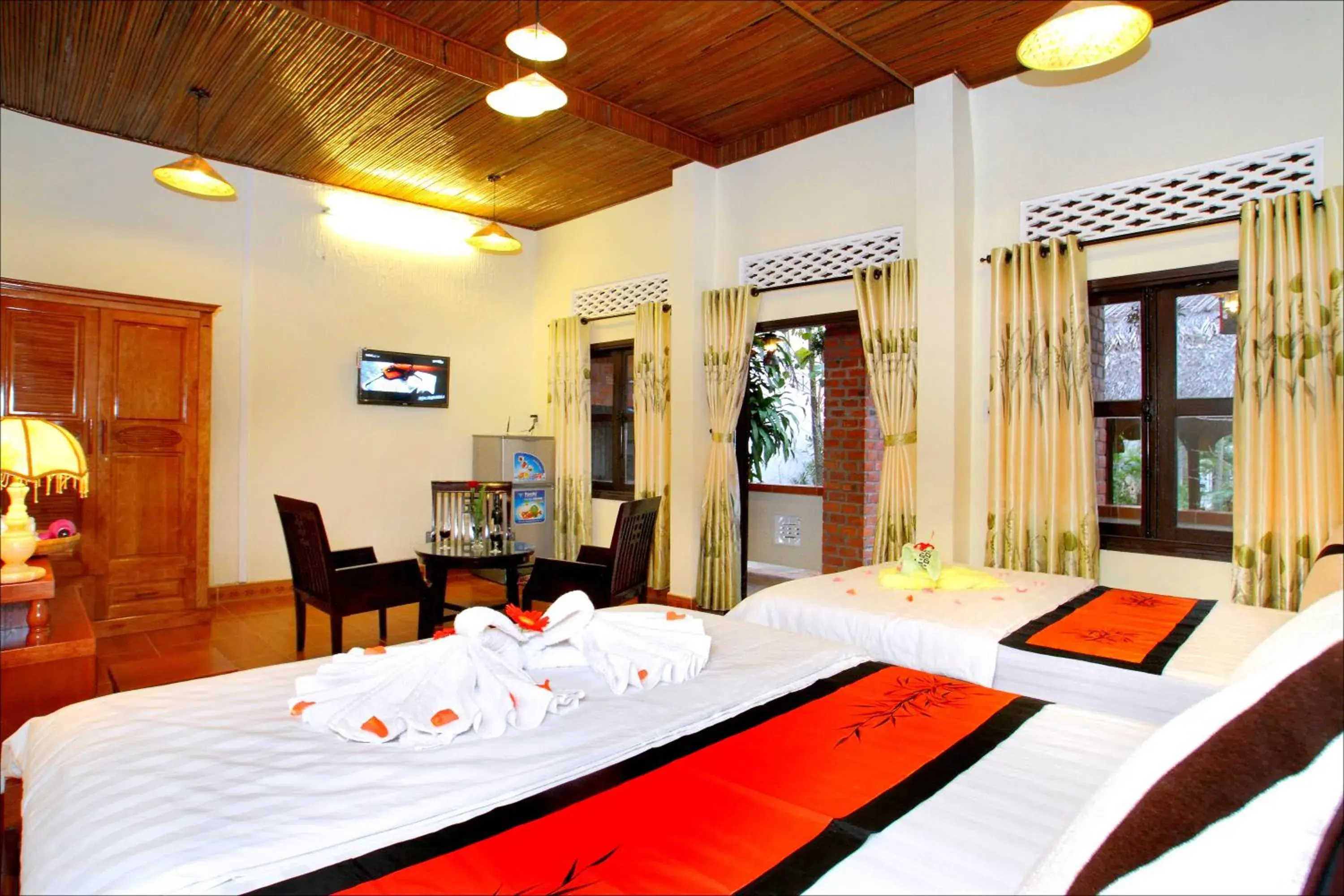 Double or Twin Room with Garden View in Bamboo Garden Homestay Double or Twin Room with Garden View in Bamboo Garden Homestay