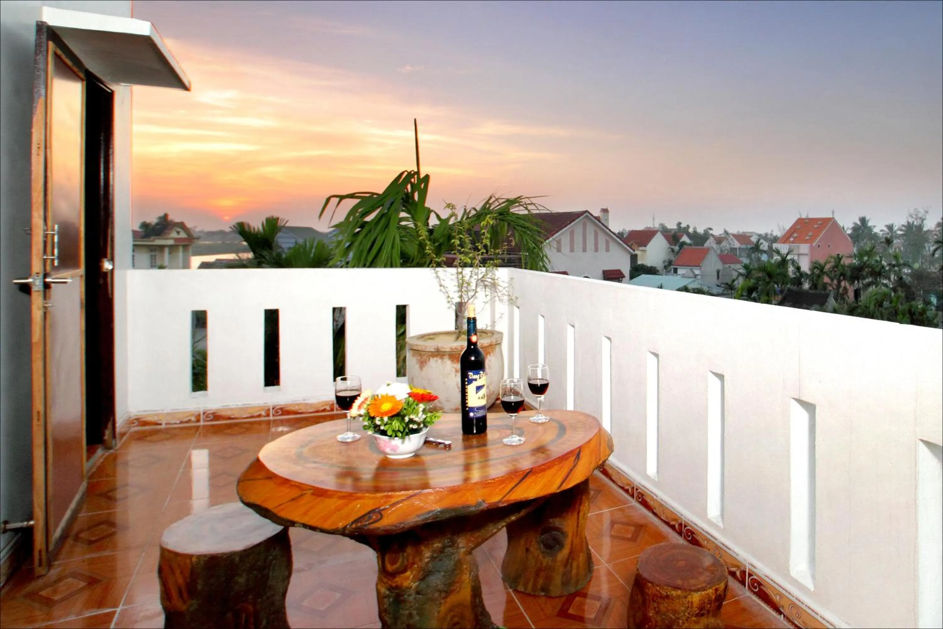 Balcony/Terrace in Bamboo Garden Homestay