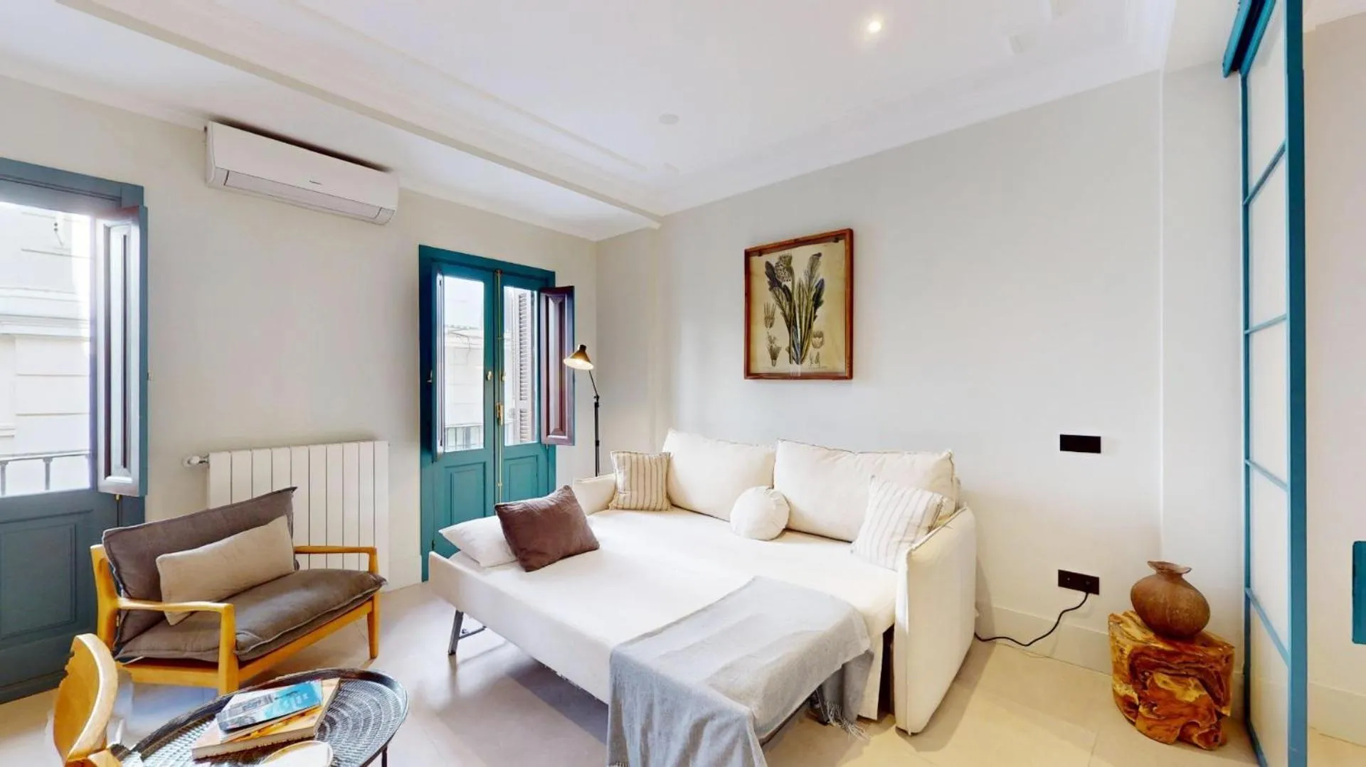 Living room, Bed in Sol y El Madroño