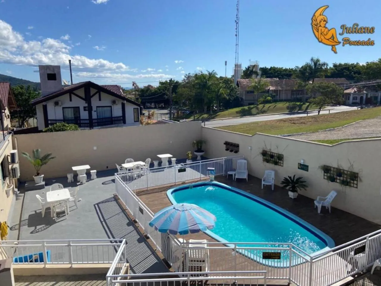 Pool view in Pousada Juliane