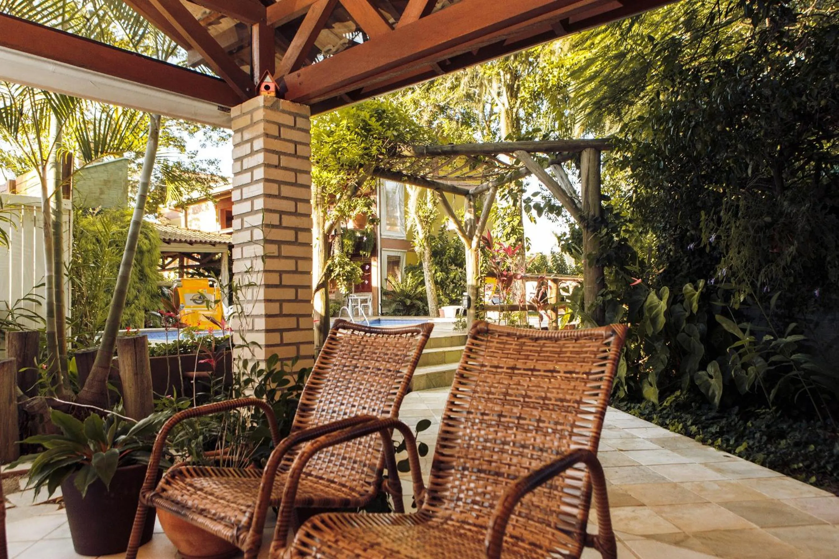 Pool view in Pousada do Francês