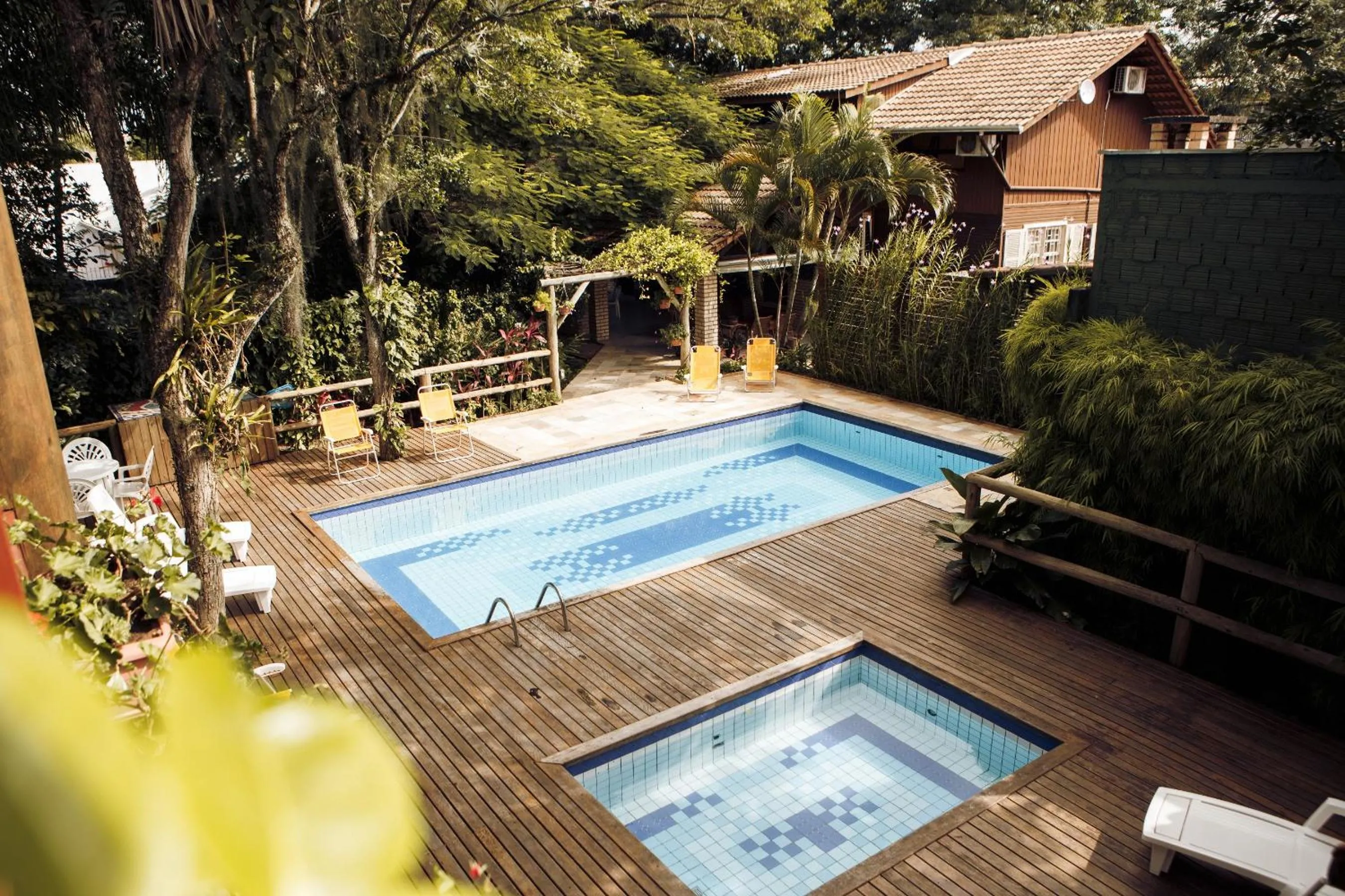 Pool view in Pousada do Francês