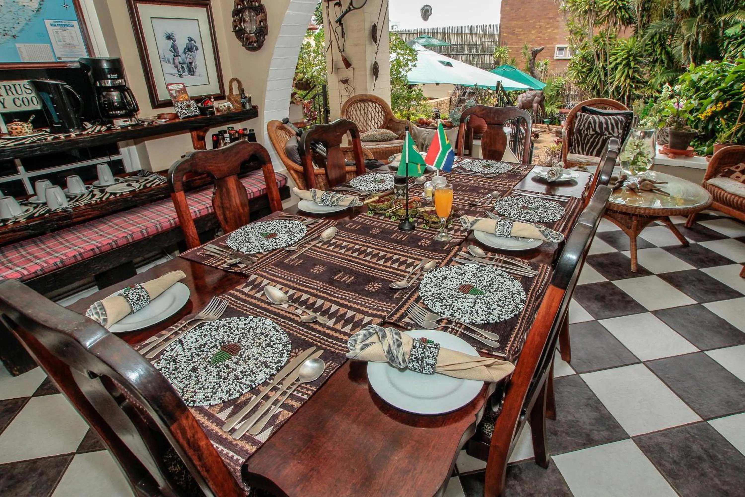 Food and drinks in Acorn B&B in Durban