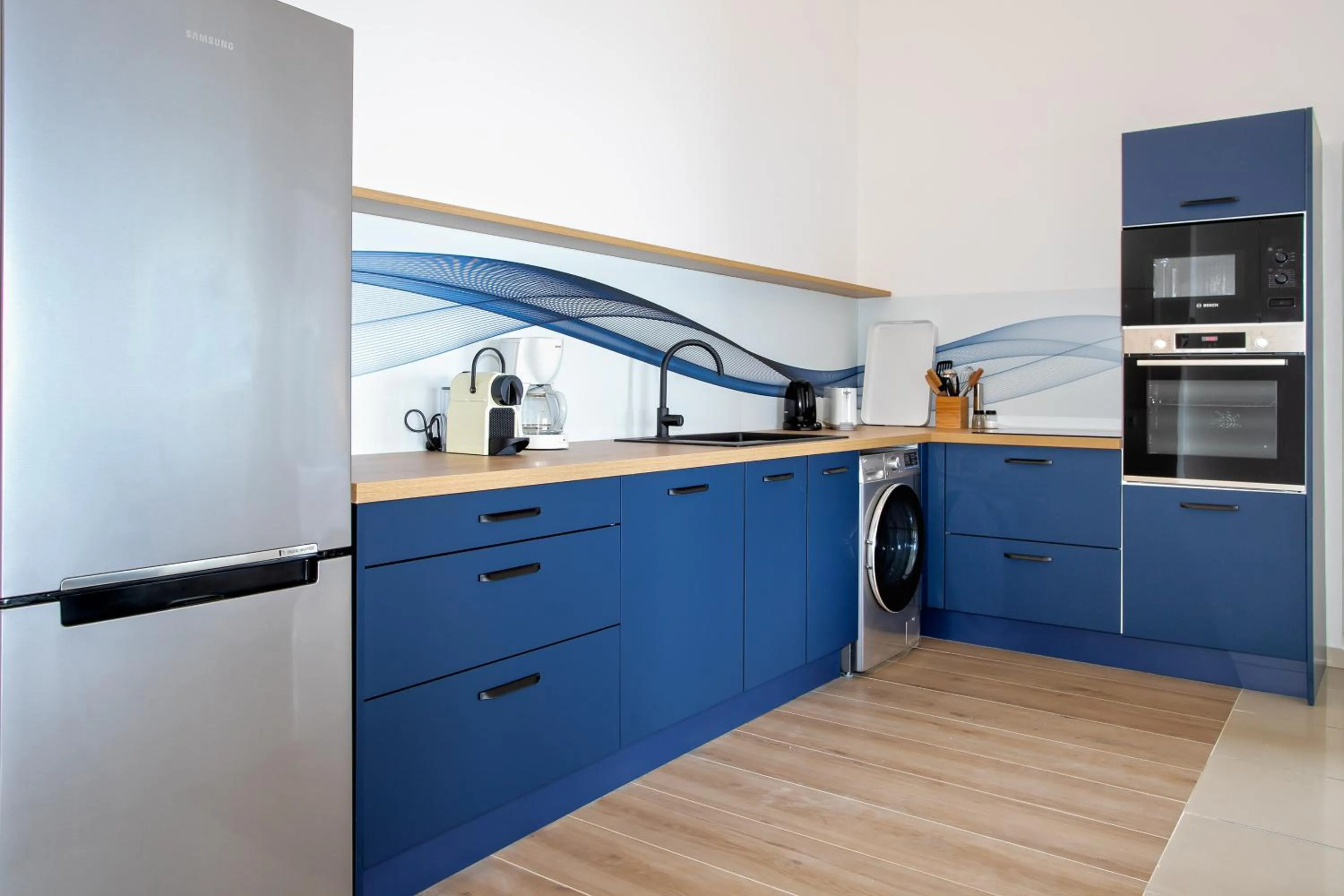 kitchen in Bleu Emeraude Hotel