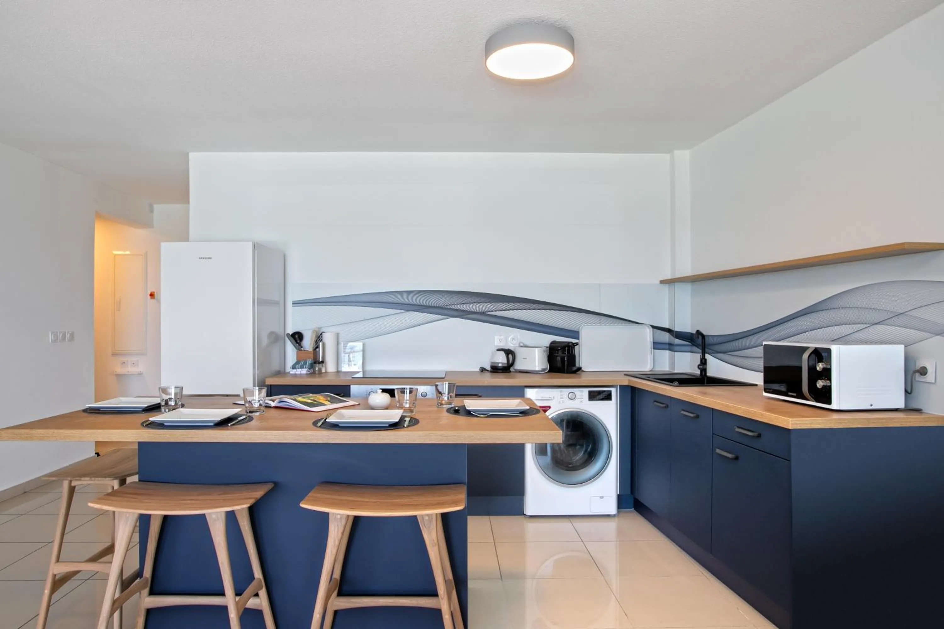 kitchen in Bleu Emeraude Hotel