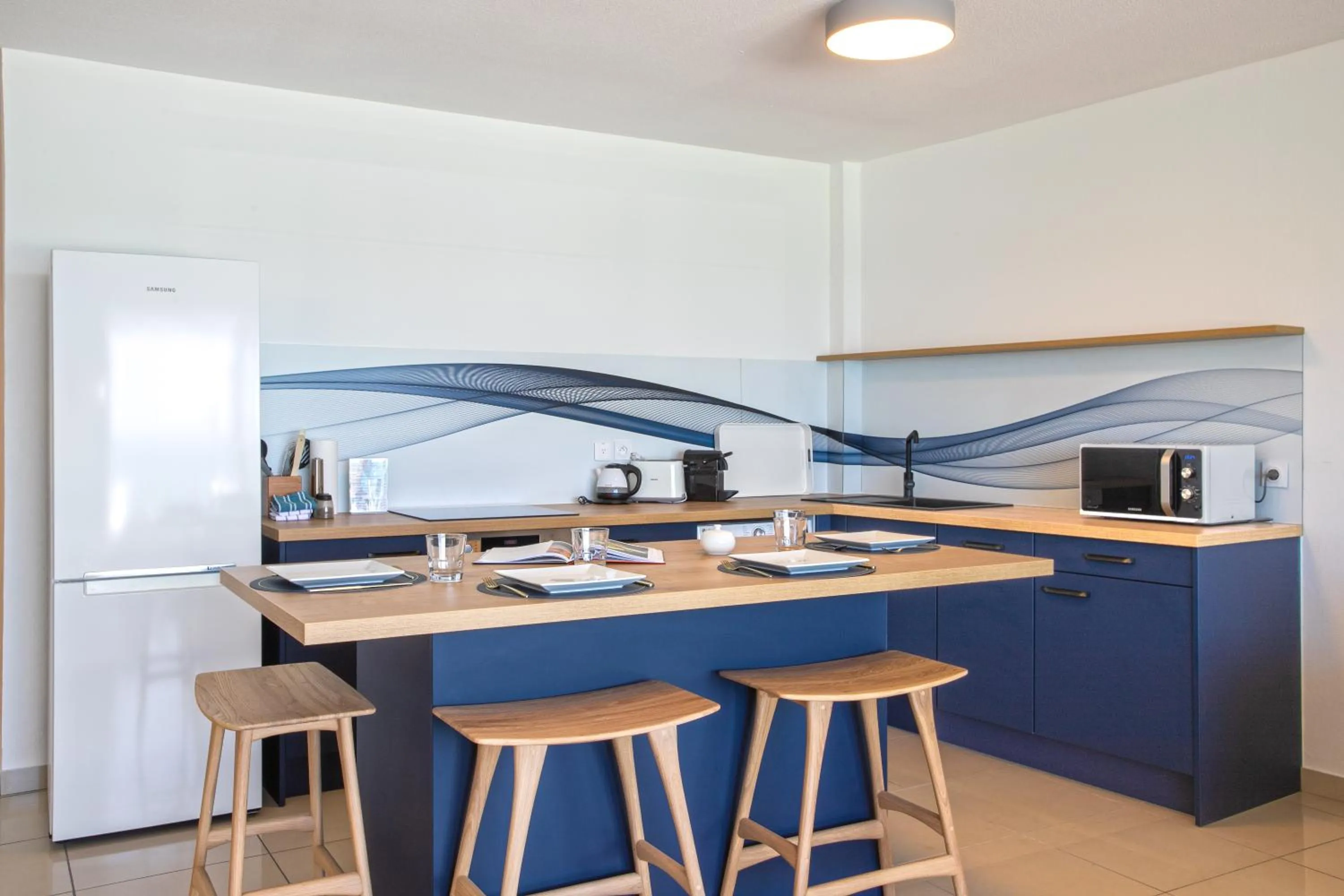 kitchen in Bleu Emeraude Hotel