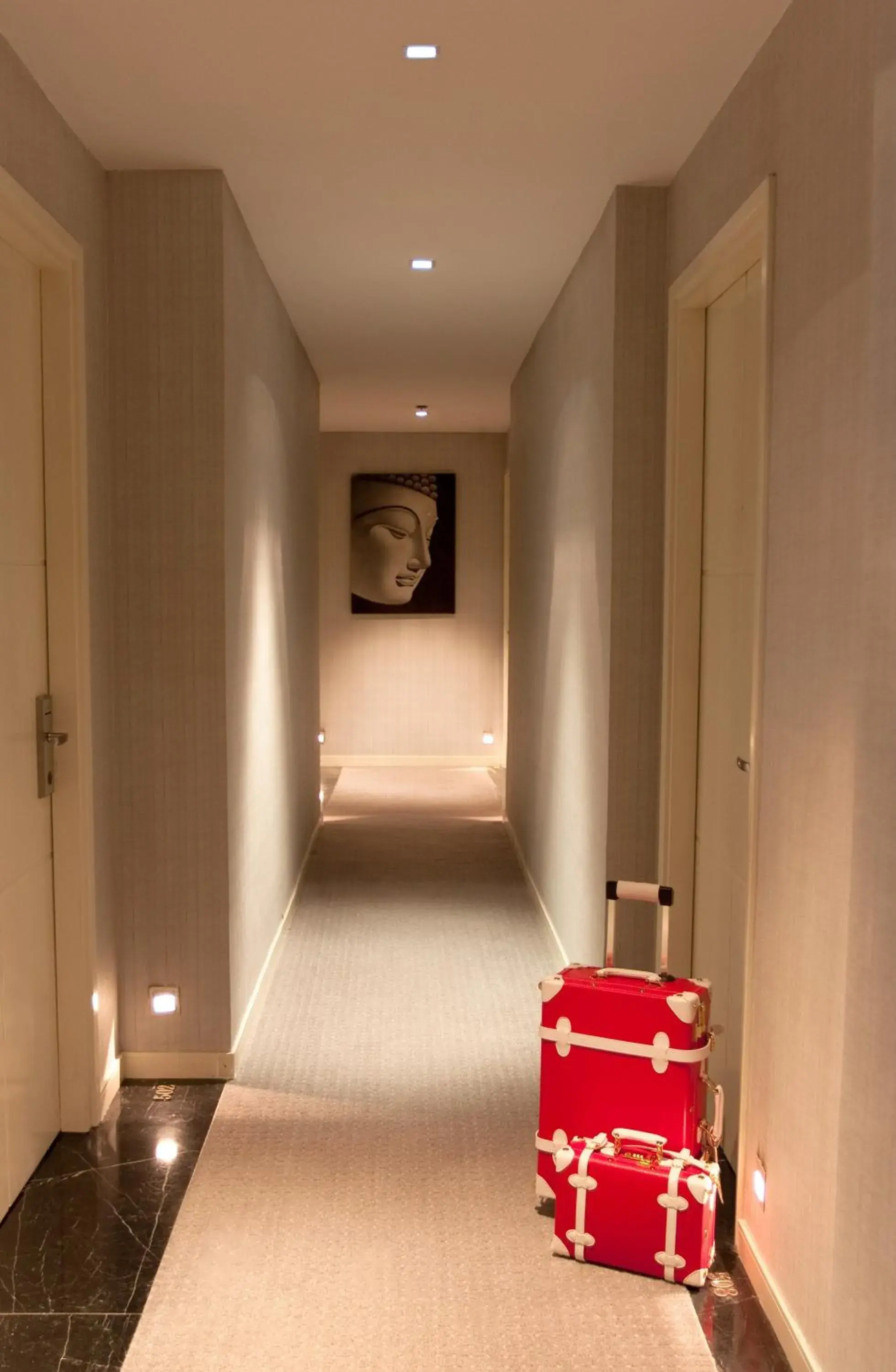 Decorative detail, Bed in Cosmo Hotel Hong Kong Decorative detail, Bed in Cosmo Hotel Hong Kong