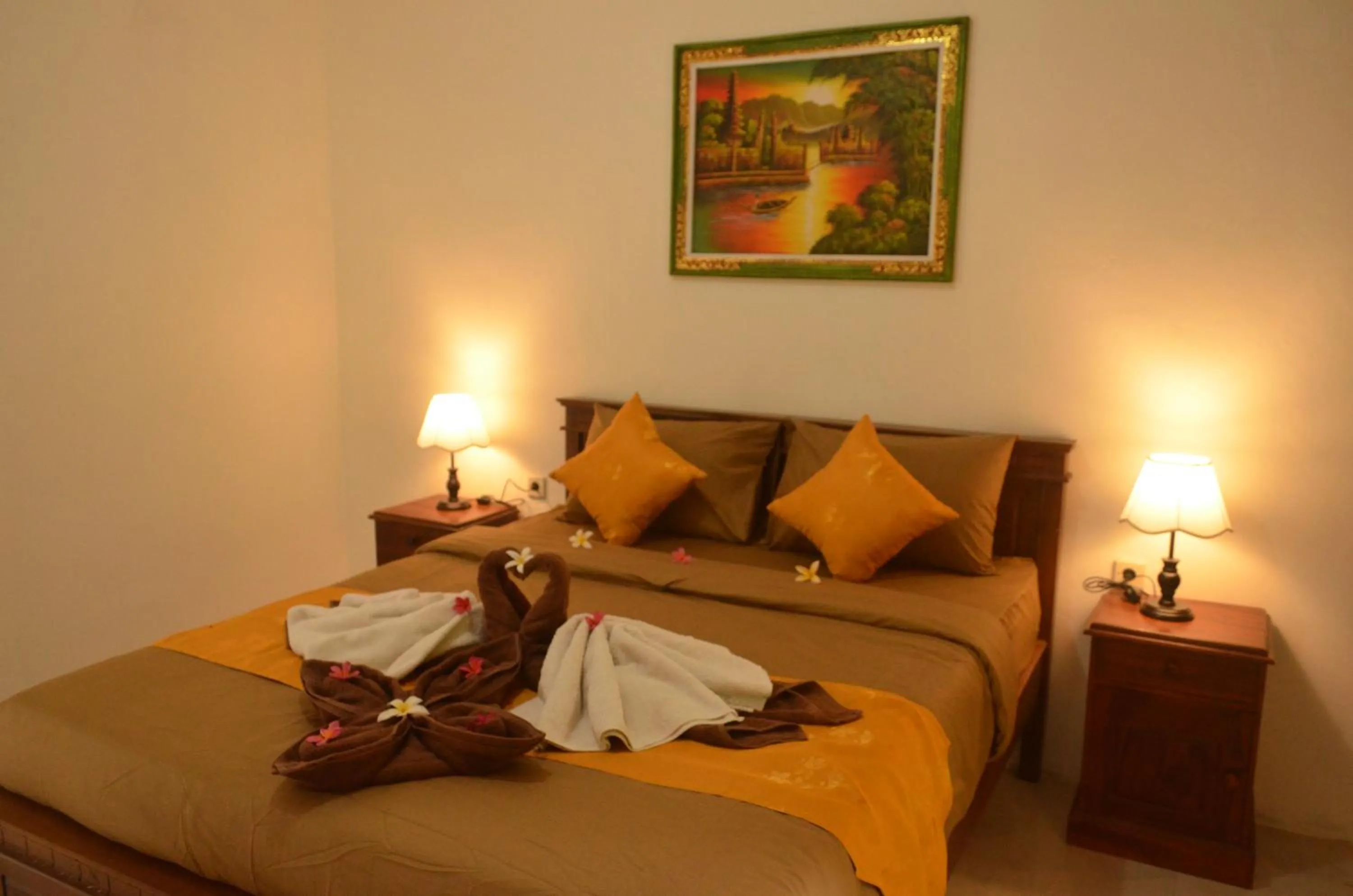 Bed in The Rahayu Cottage