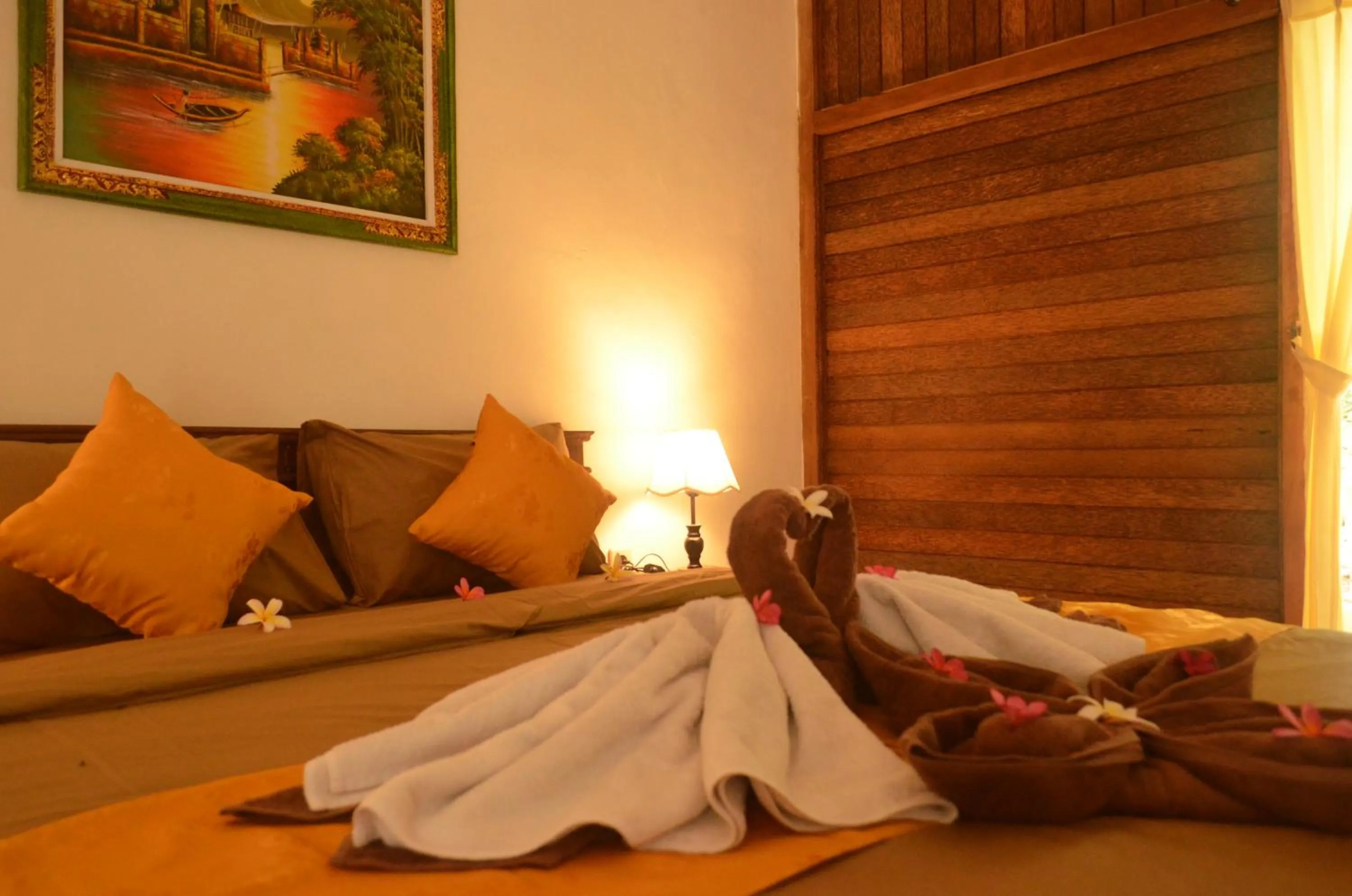 Bed in The Rahayu Cottage