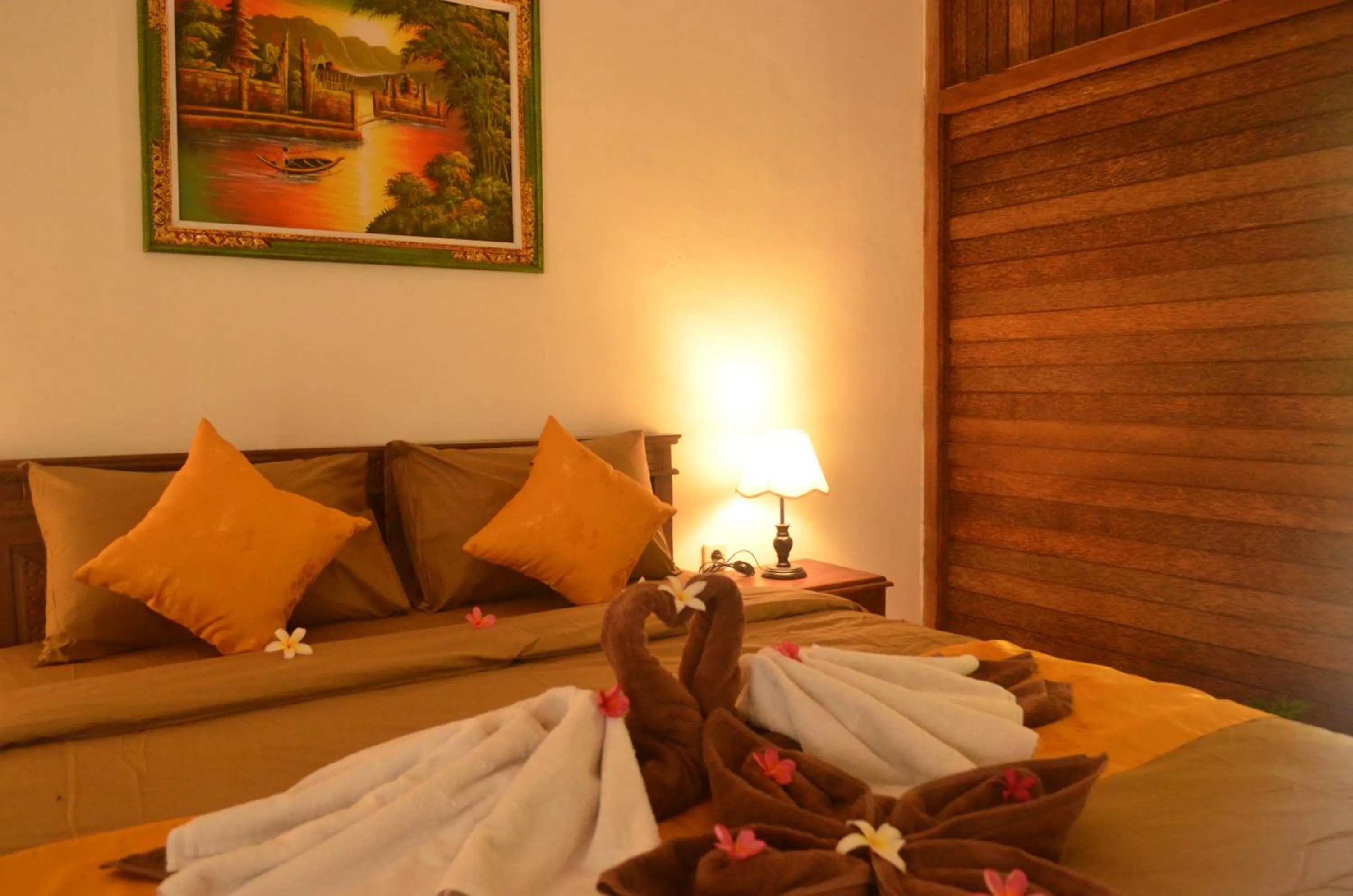 Bed in The Rahayu Cottage