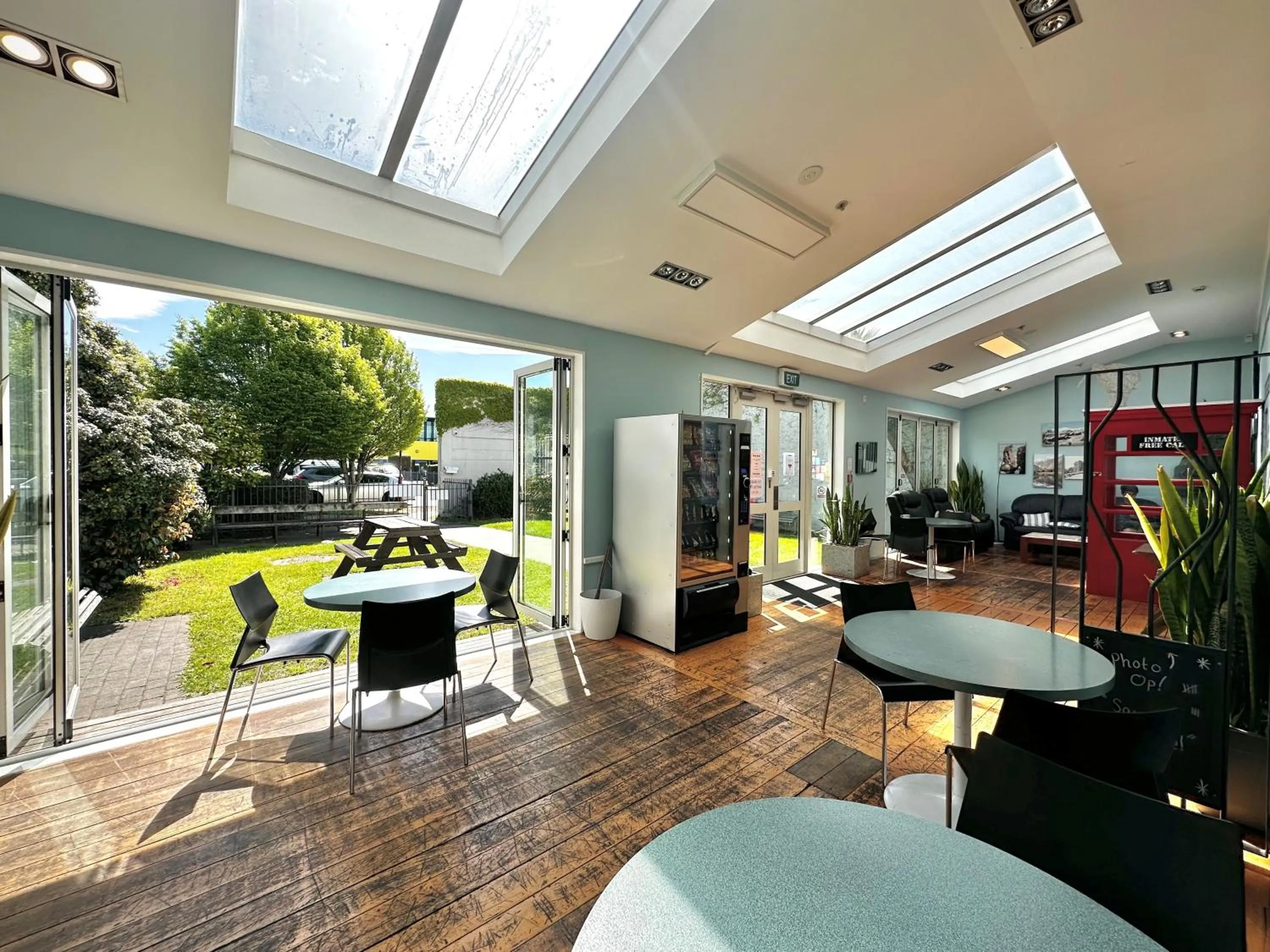 Patio in Jailhouse Accommodation