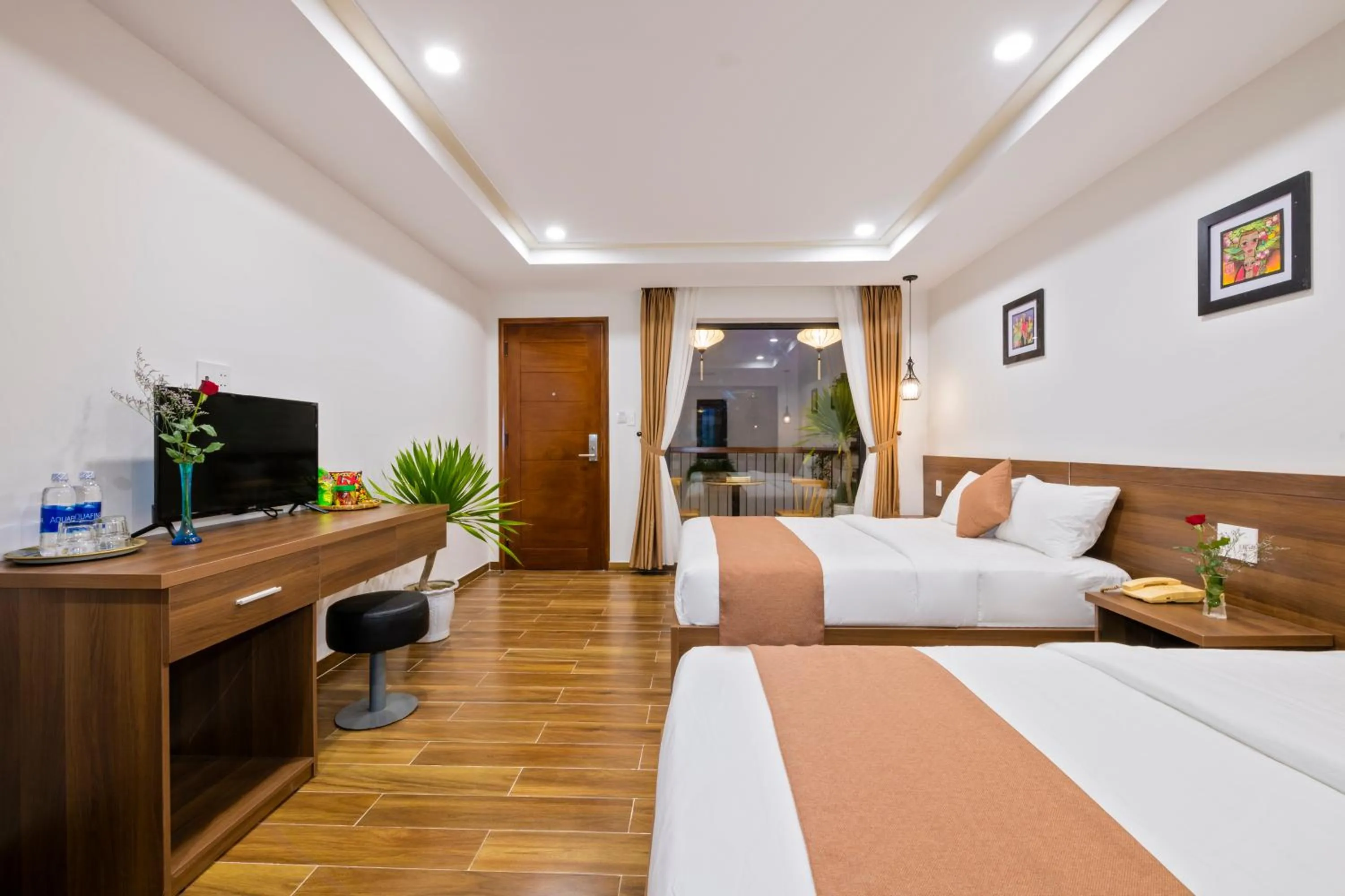 Communal lounge/ TV room, Bed in Brother Villa Hoi An