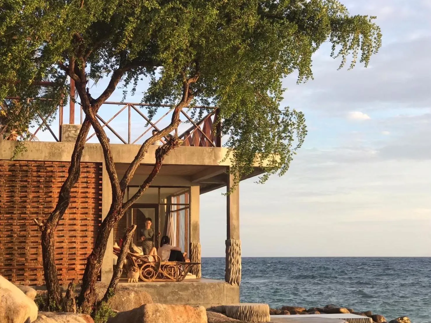 Text overlay in P.D. Beach Resort