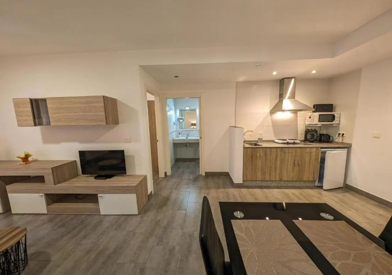 Kitchen or kitchenette in Apartamentos La Laguna