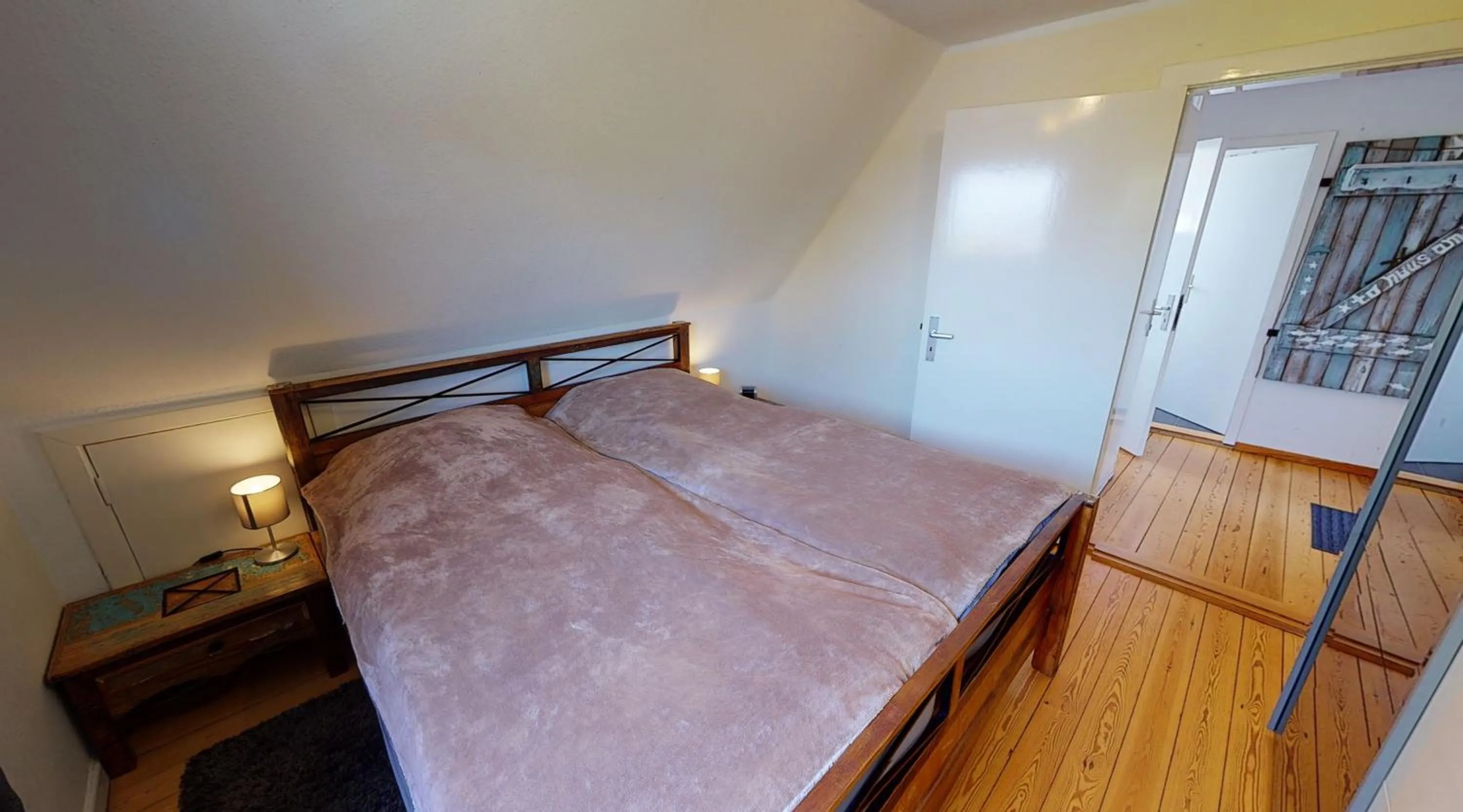 Bed in Ferienwohnung Nordlicht Laboe
