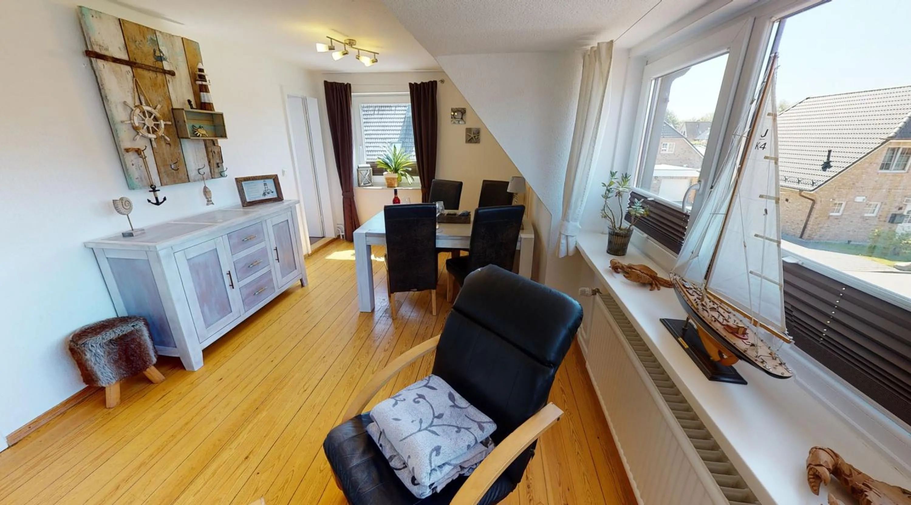 Living room in Ferienwohnung Nordlicht Laboe