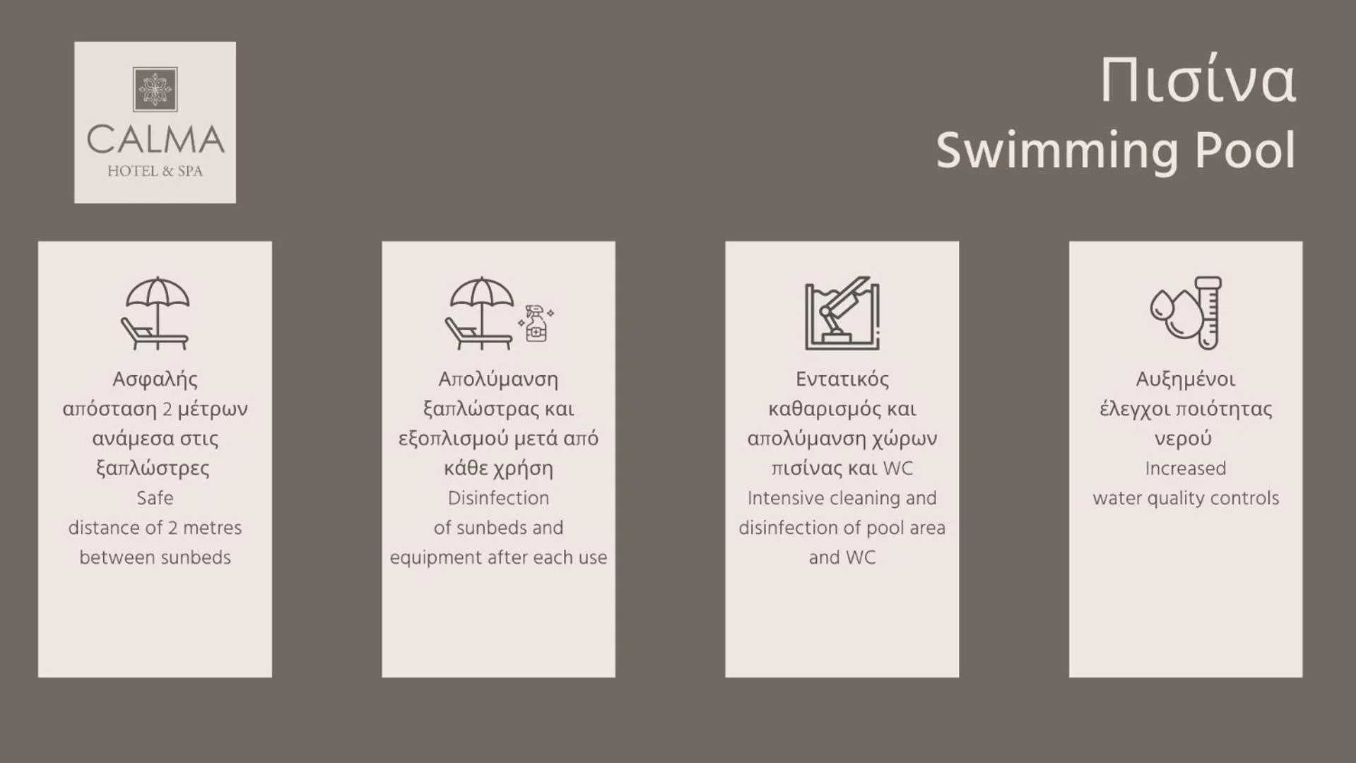 Logo/Certificate/Sign in Calma Hotel & Spa