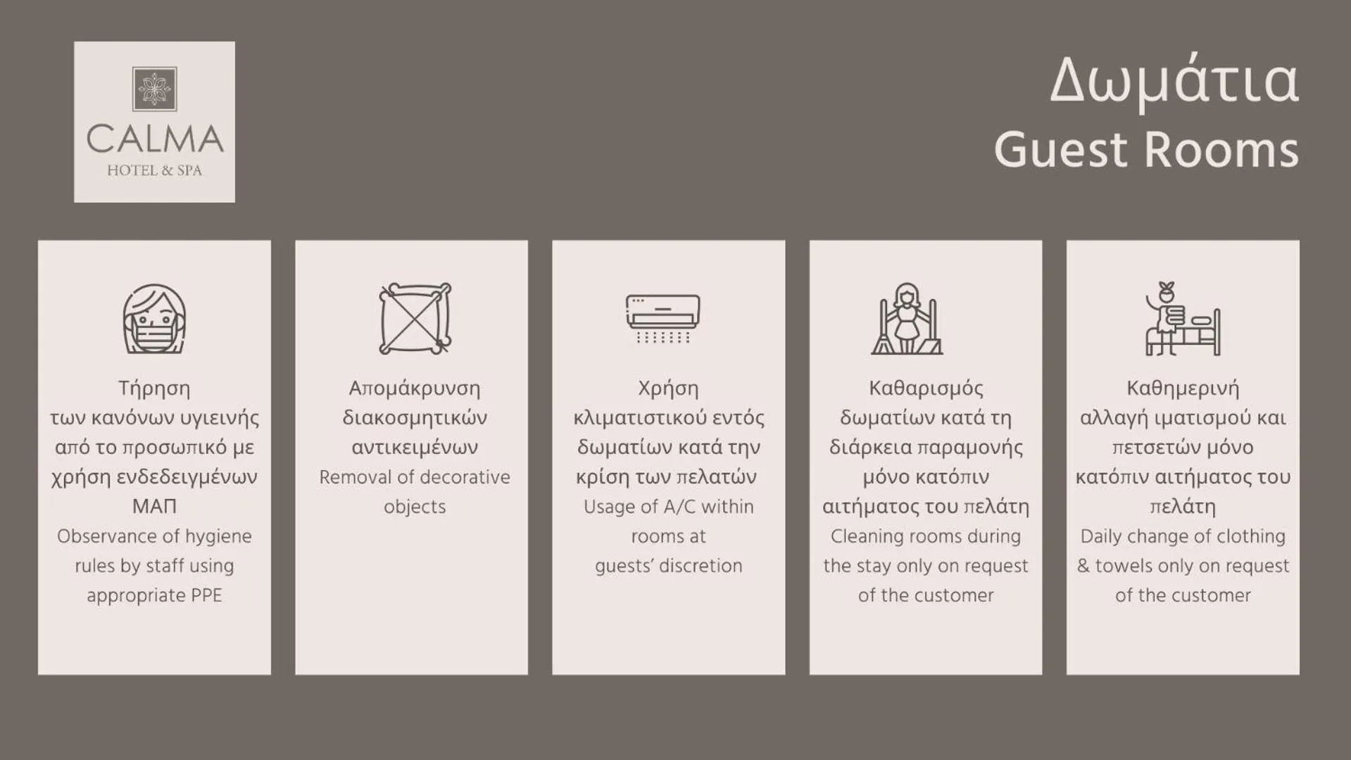 Logo/Certificate/Sign in Calma Hotel & Spa