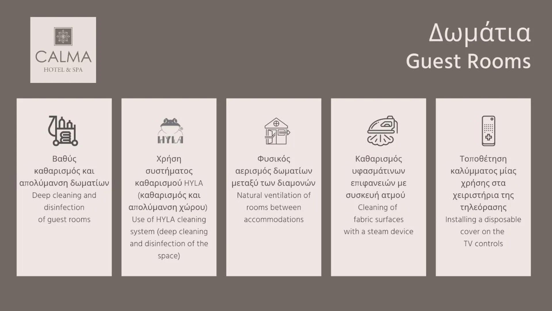 Logo/Certificate/Sign in Calma Hotel & Spa