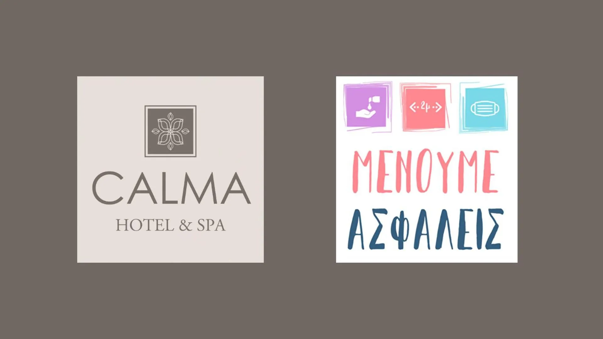 Logo/Certificate/Sign in Calma Hotel & Spa