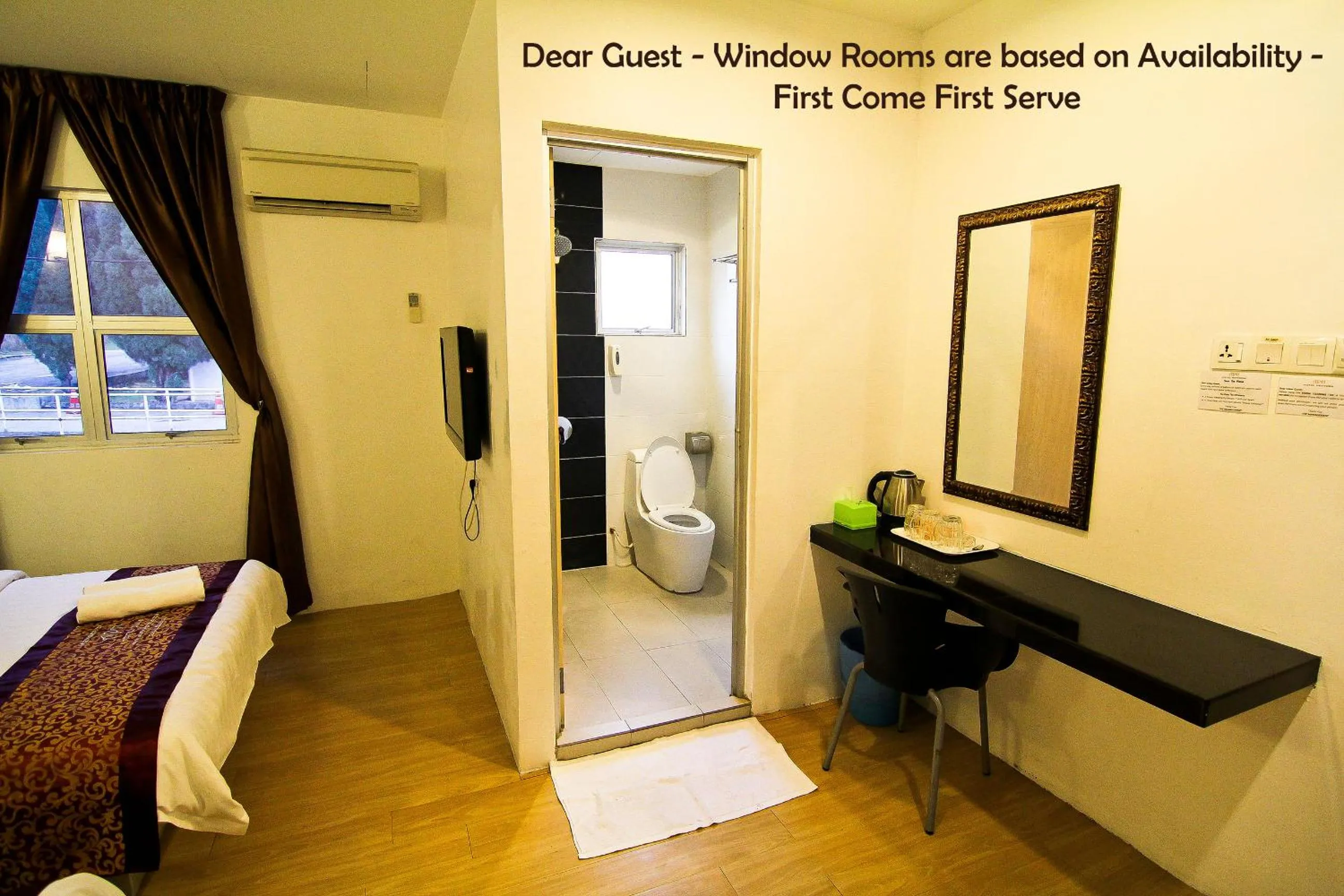 Toilet, Bed in Hotel Rasah Seremban