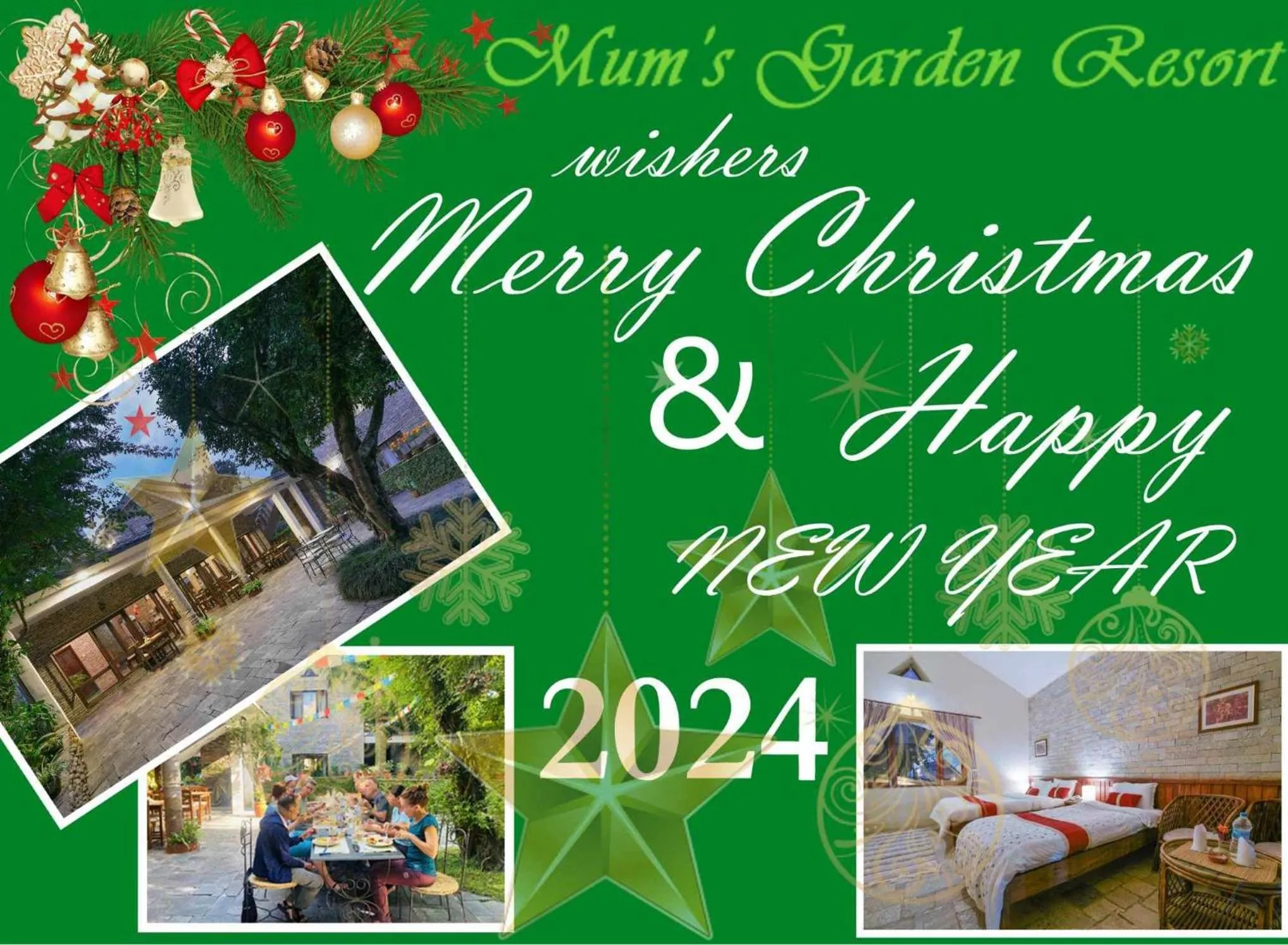 Text overlay in Mum's Garden Resort