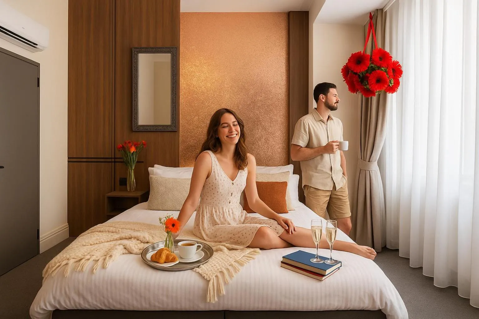 Text overlay, Bed in HIGHLINE DOWNTOWN ApartHotel OLDTOWN UNIRII SQUARE