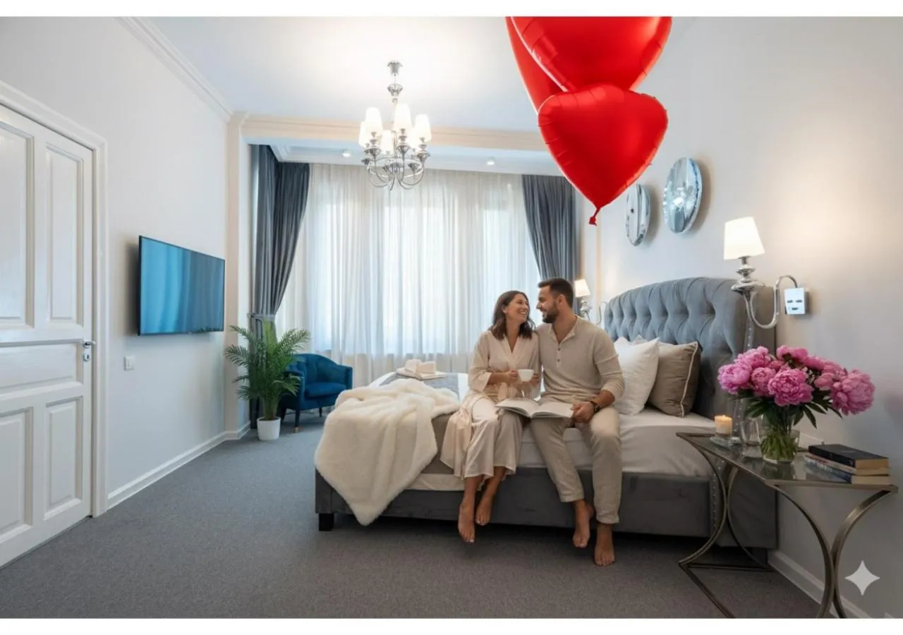 Text overlay, Bed in HIGHLINE DOWNTOWN ApartHotel OLDTOWN UNIRII SQUARE