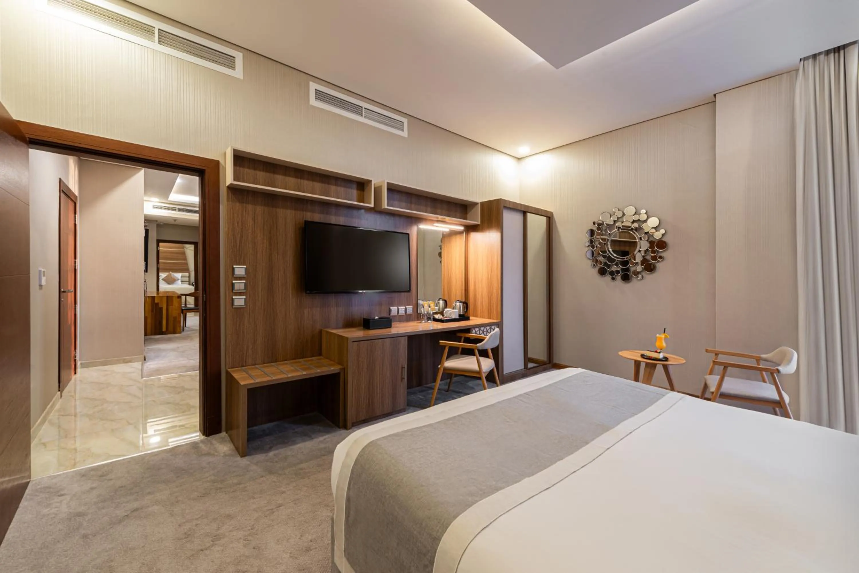 Bed in Crown Rose Al Sahafa Hotel