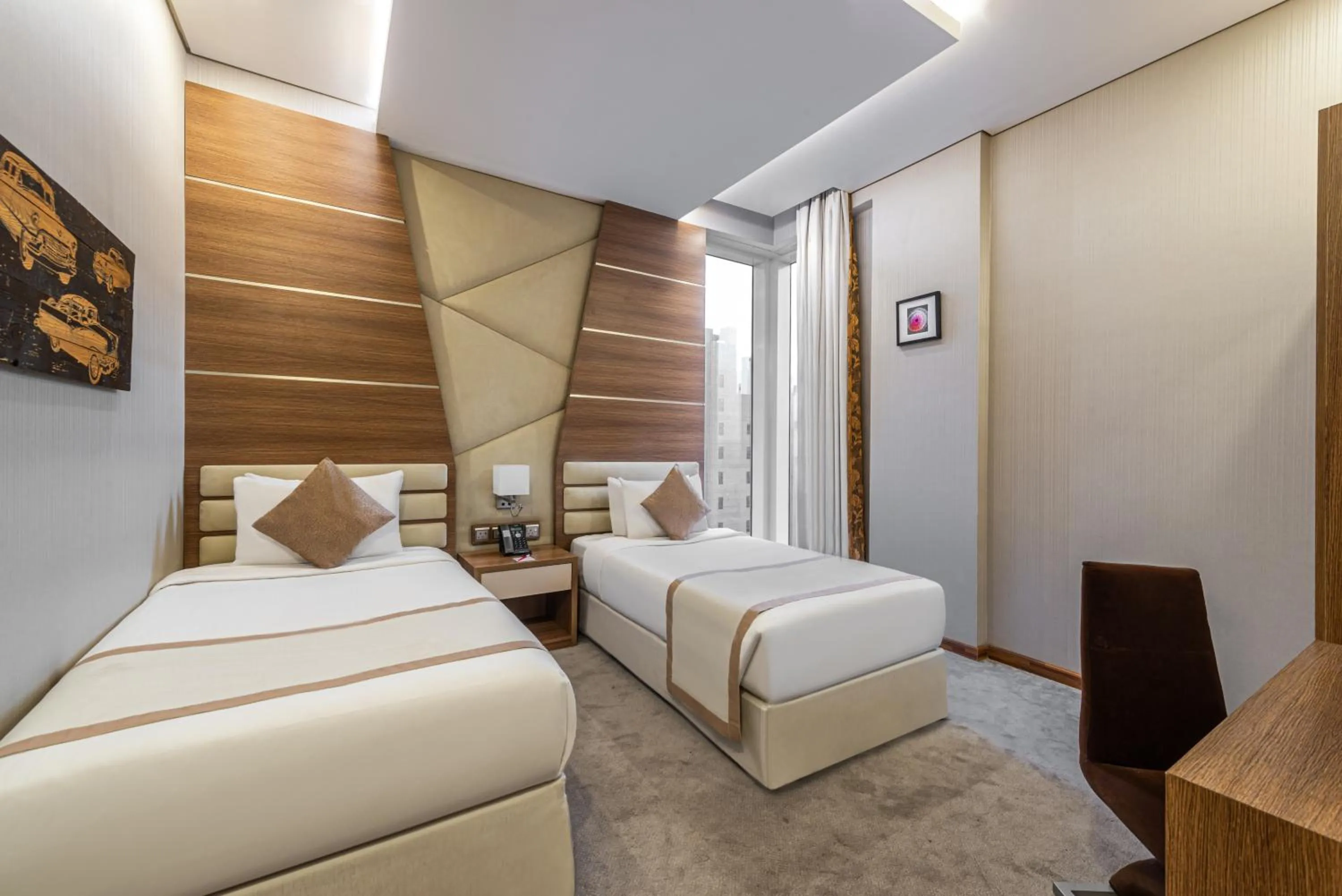 Bed in Crown Rose Al Sahafa Hotel