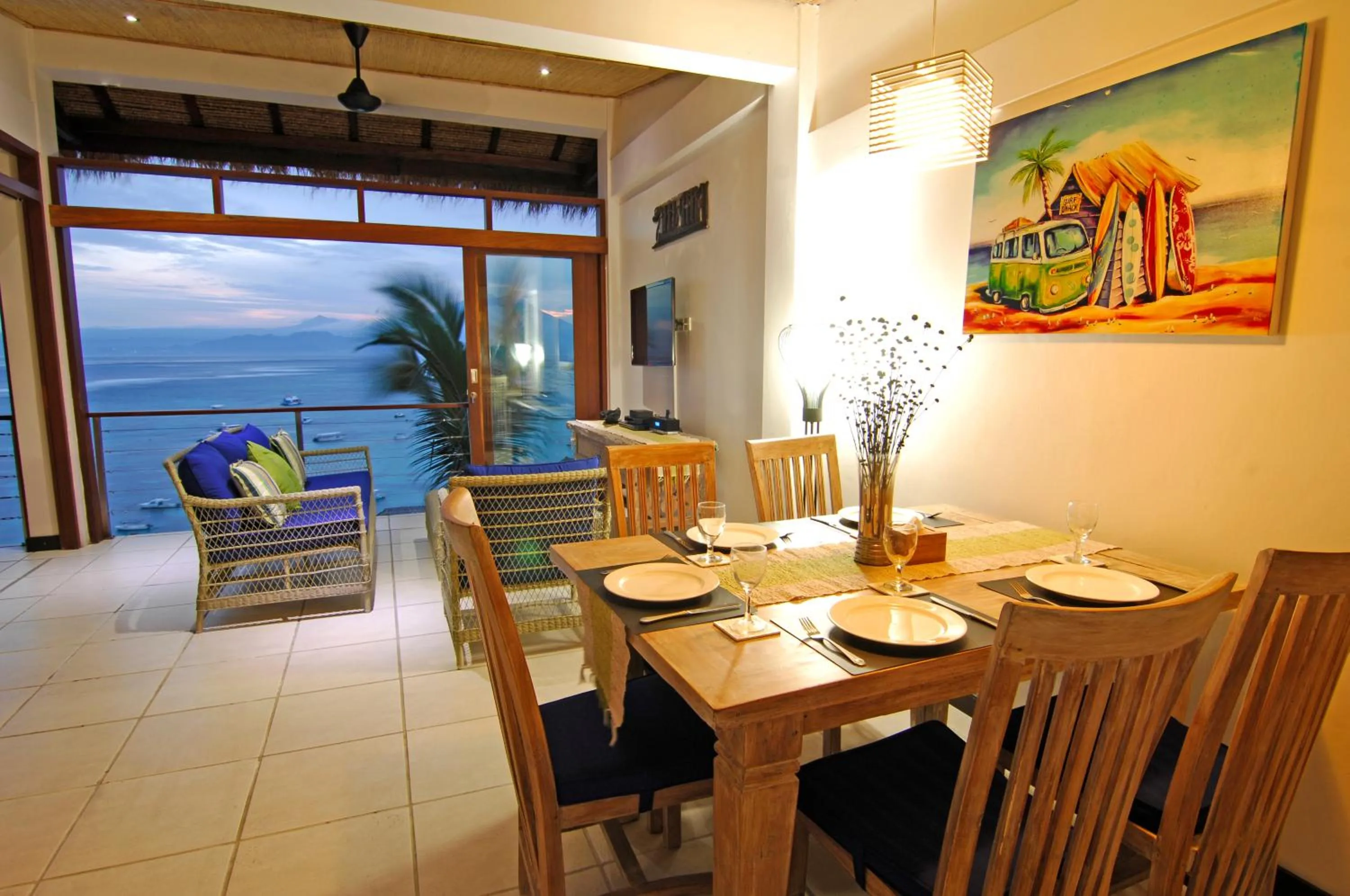 Dining area in Lembongan Sanctuary Villas