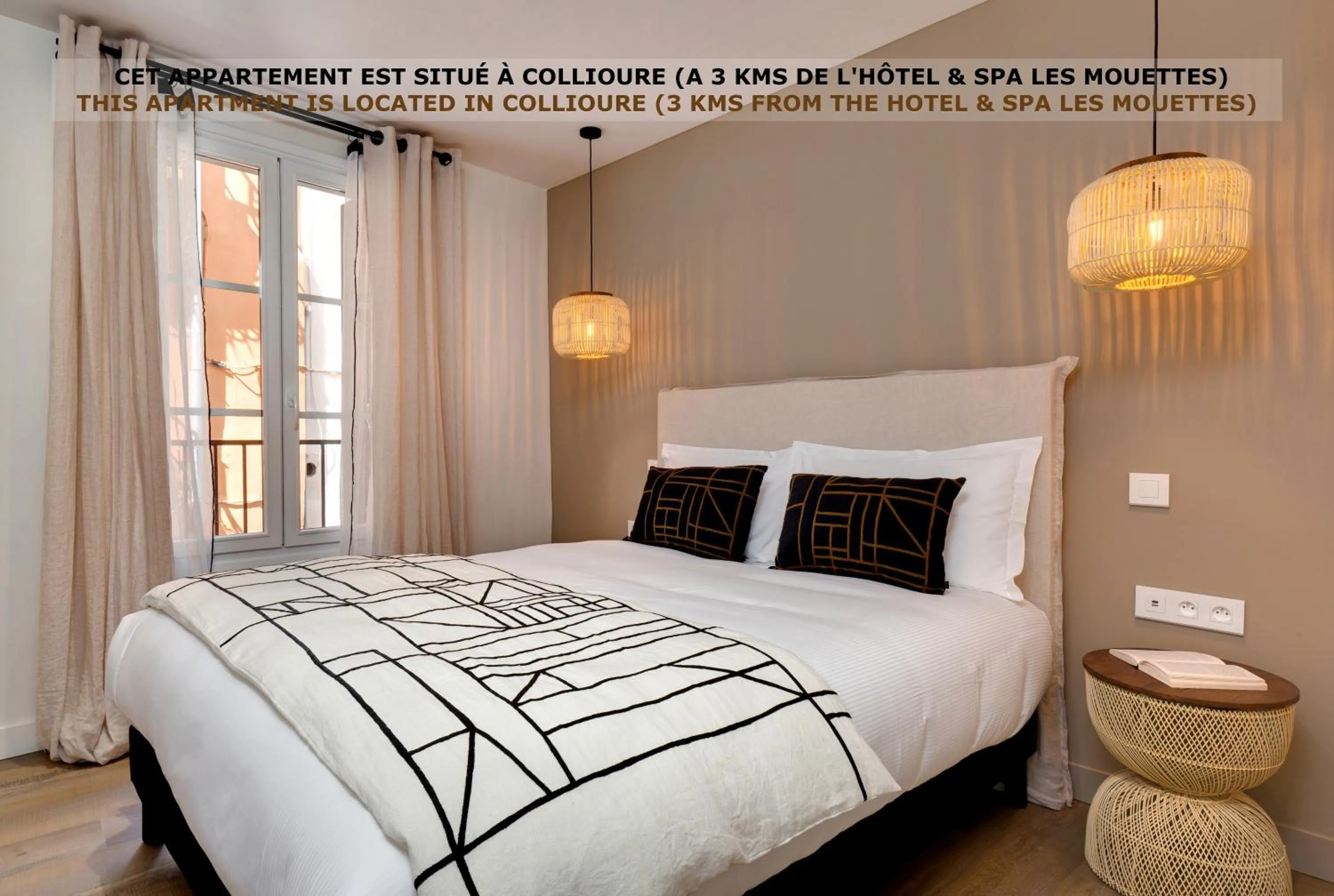 Bedroom, Bed in Hôtel & Spa Les Mouettes