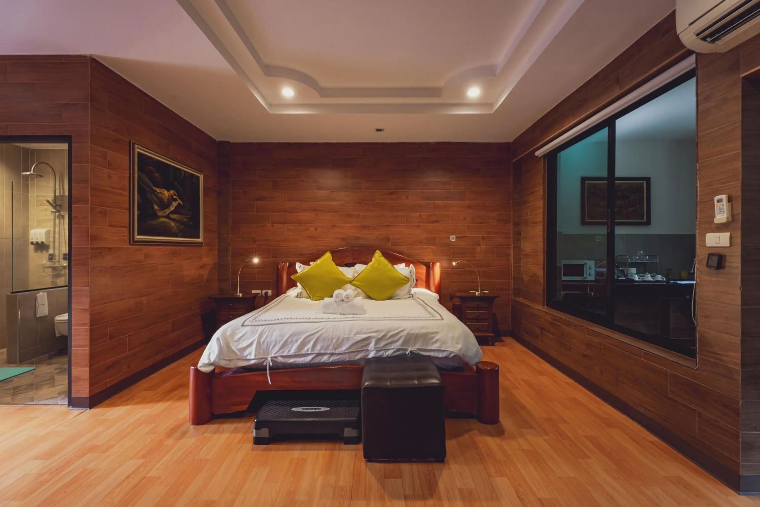 Bed in Namtok Sarika Resotel