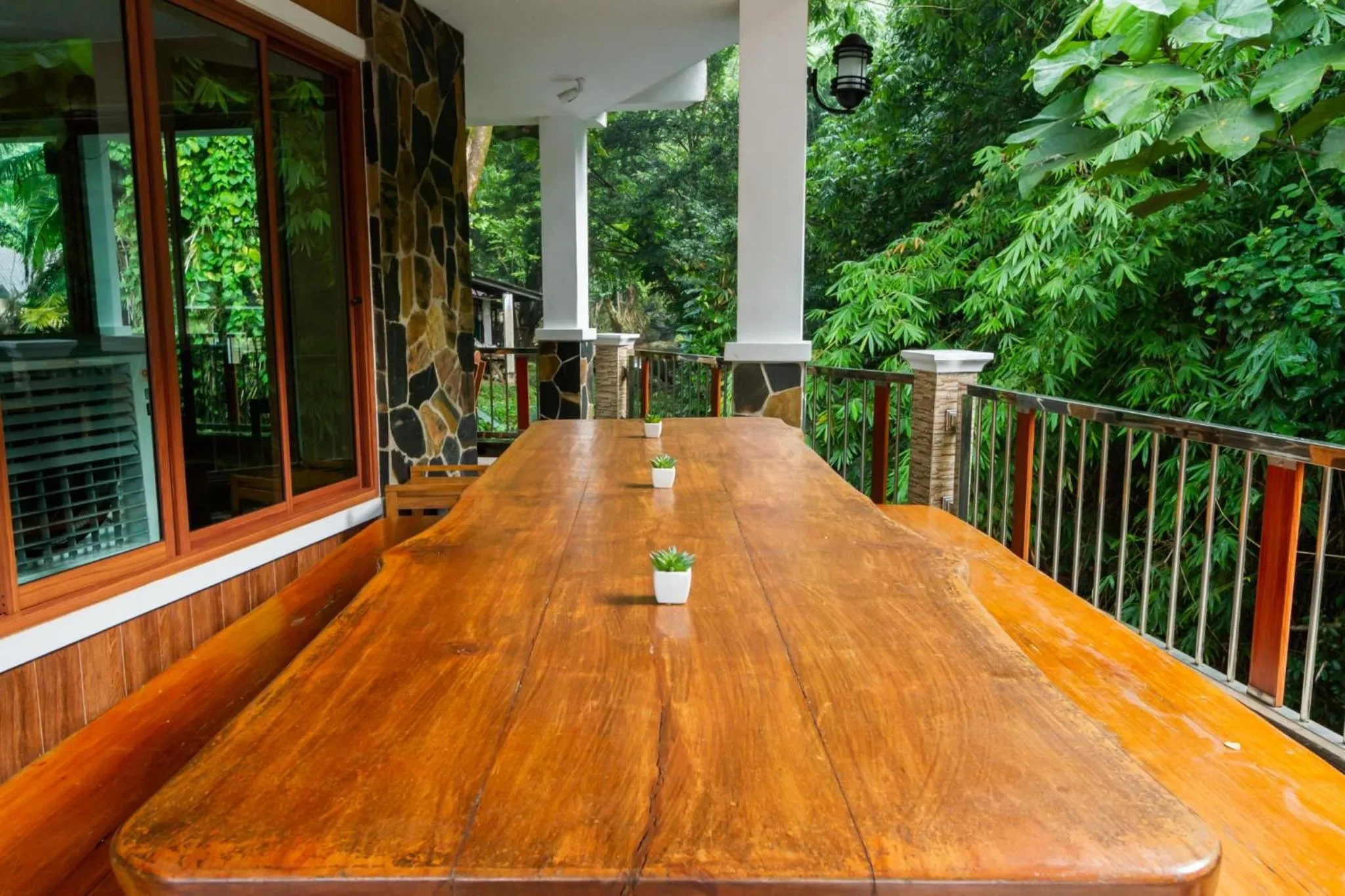 Patio in Namtok Sarika Resotel
