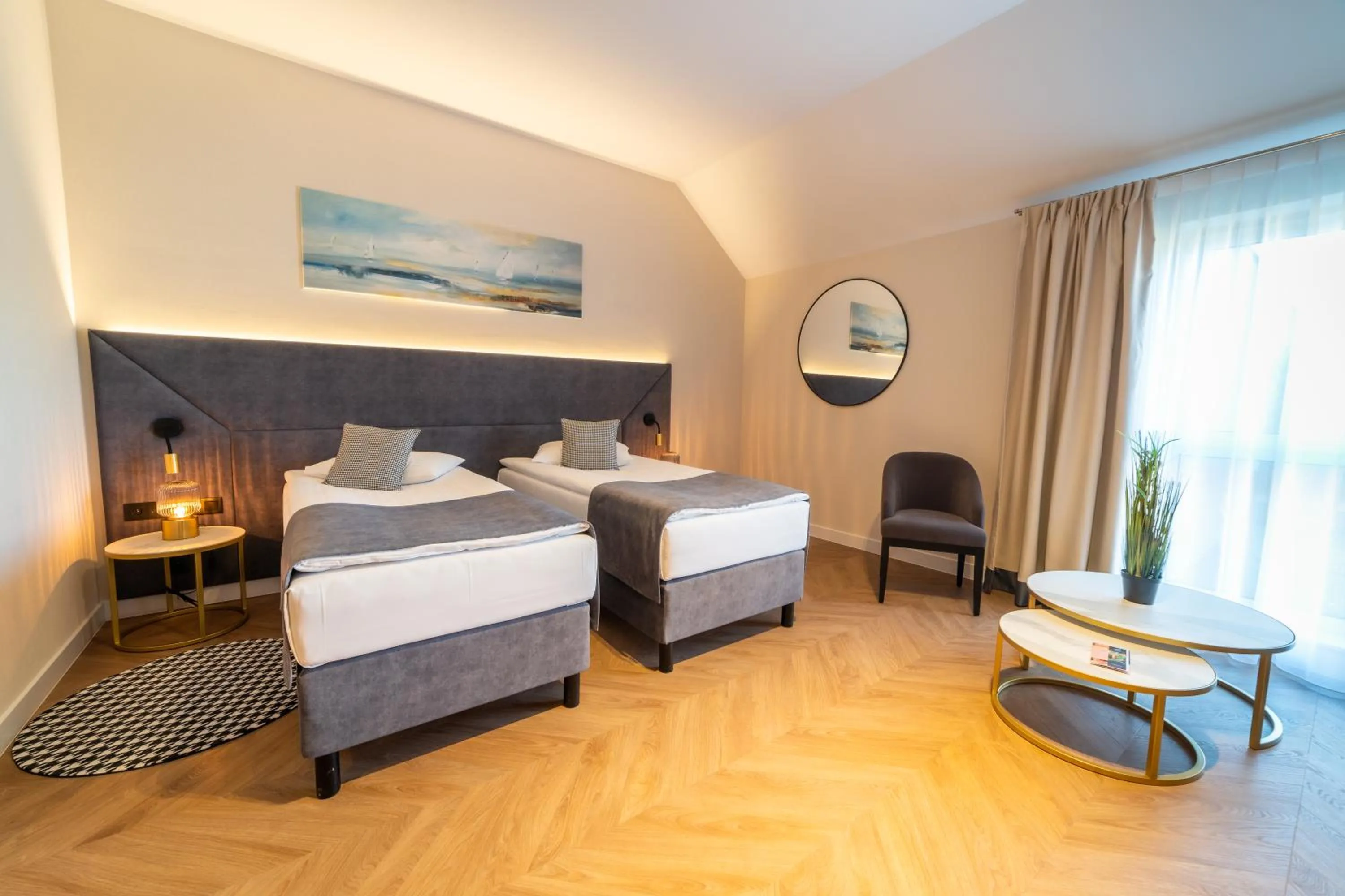 Bed in Hotel Mazurski Raj