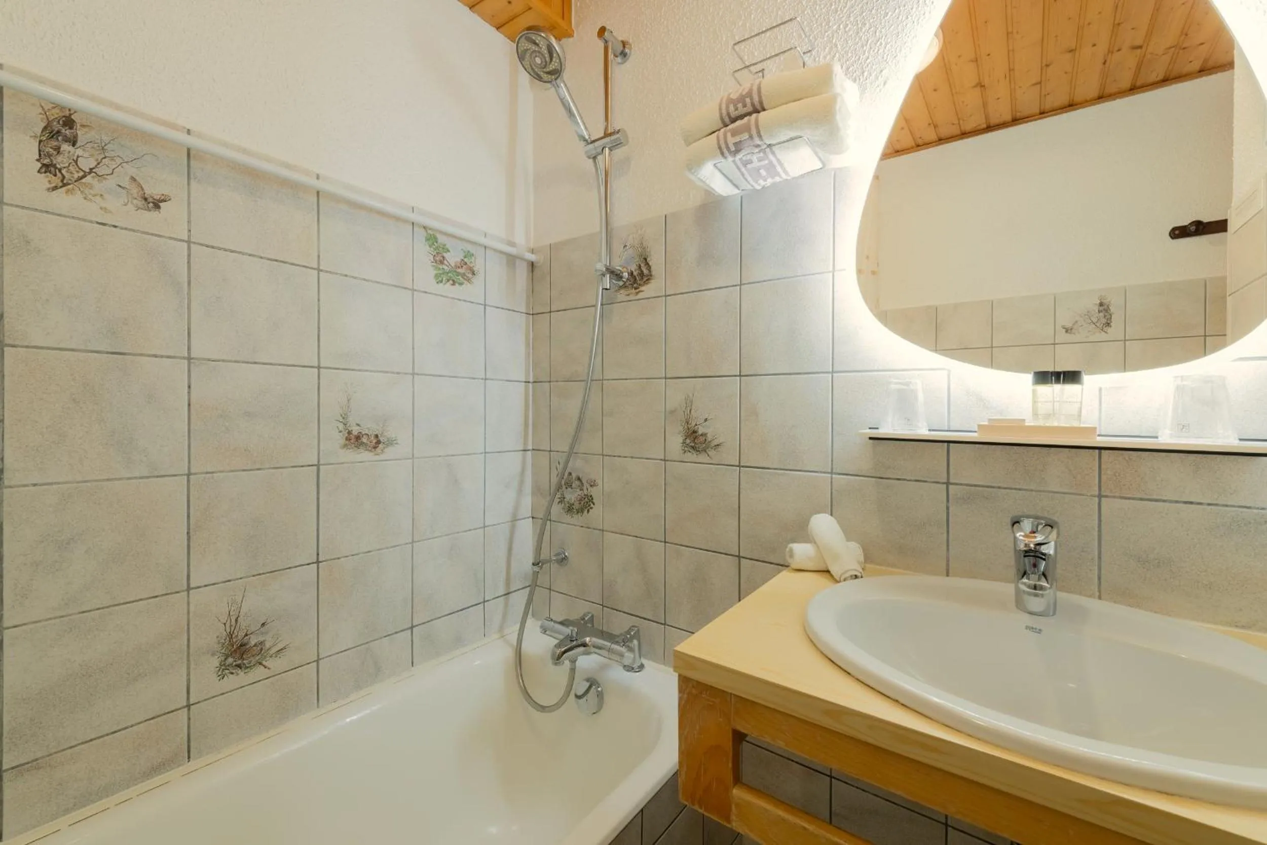 Shower in Hôtel Les Côtes, Résidence Loisirs et Chalets