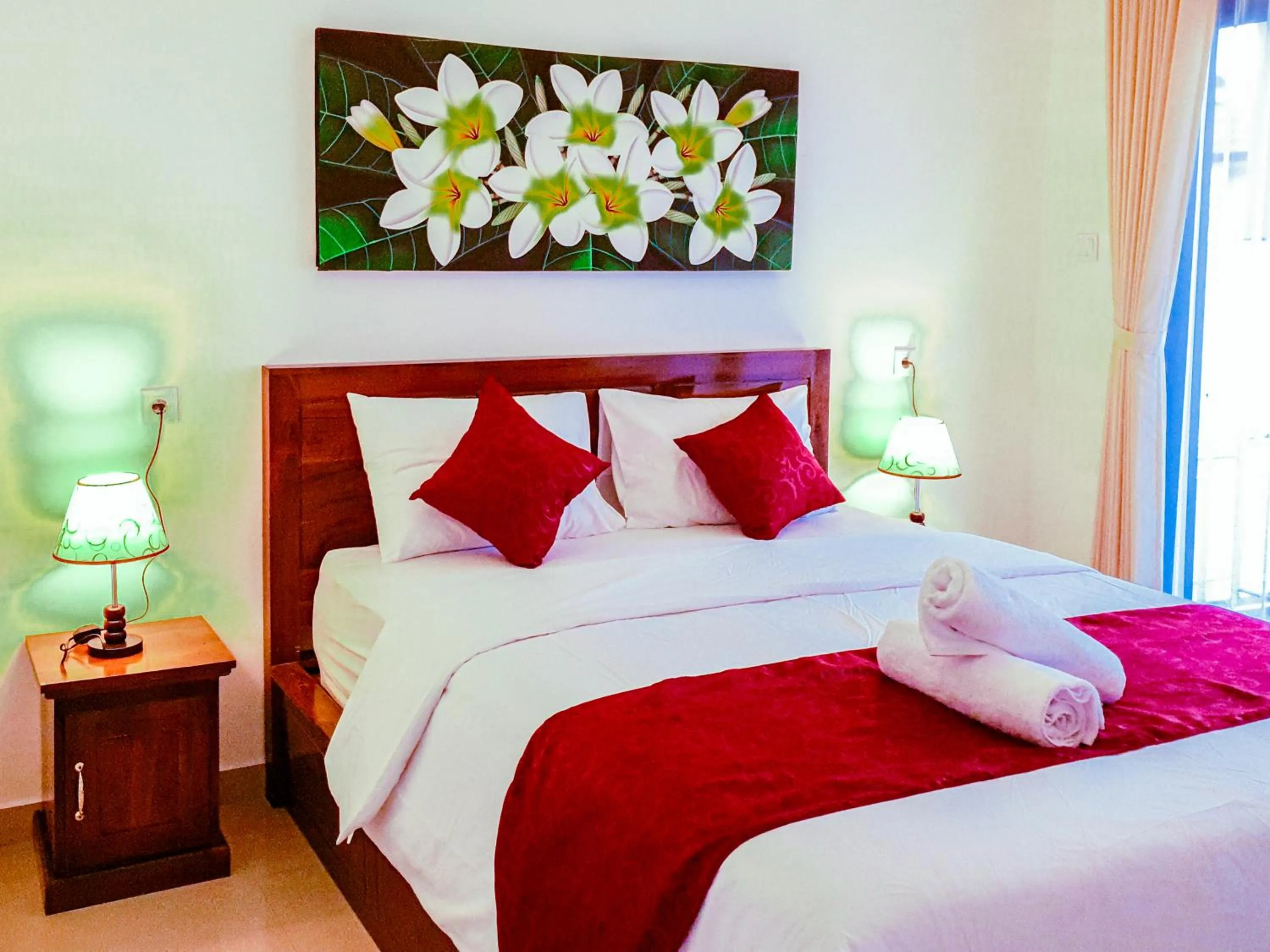 Bed in Juan Beach Bungalow