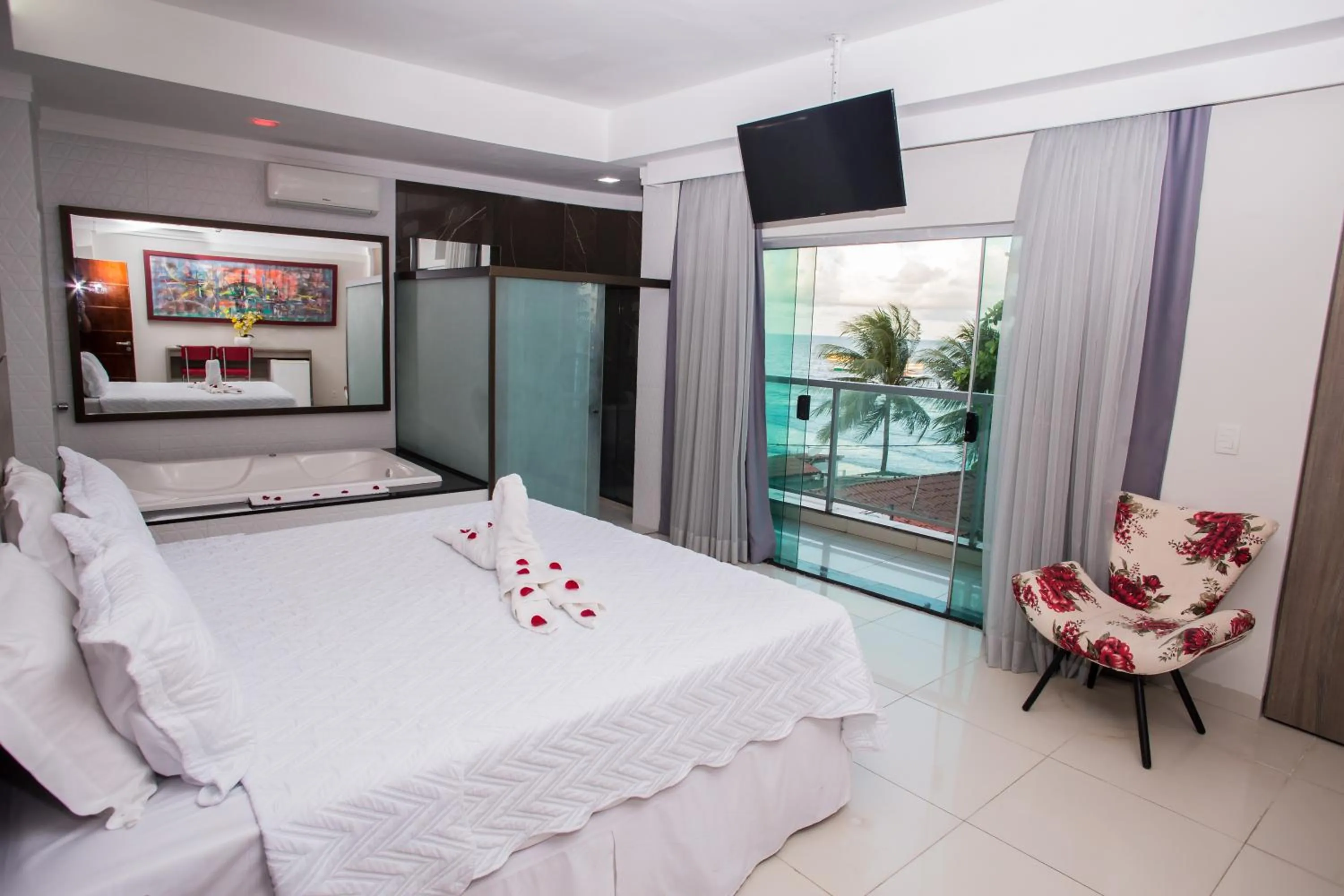 Bed in Pousada Orla dos Corais