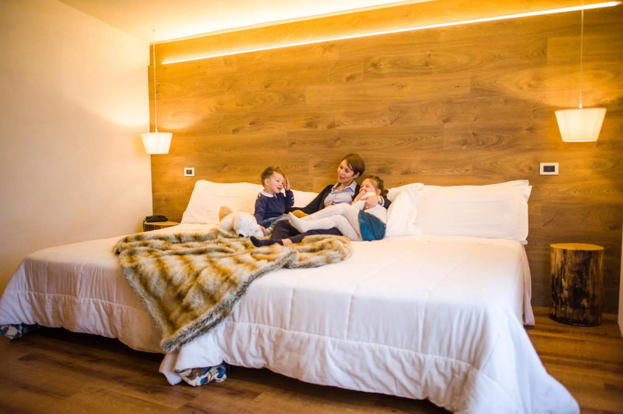 Bed in Hotel Miramonti Family & SPA