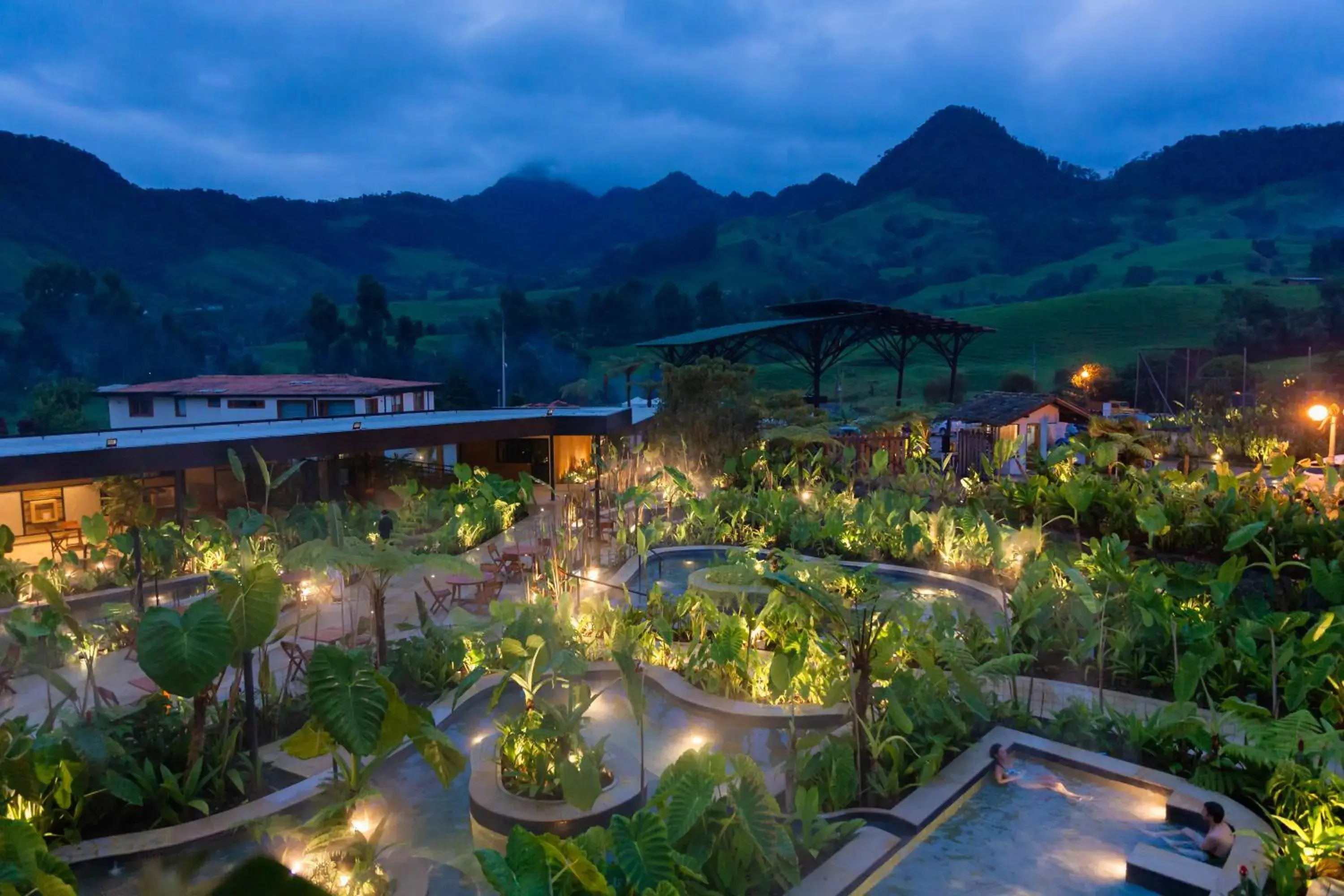 Bird's eye view in Termales El Otoño Bird's eye view in Termales El Otoño
