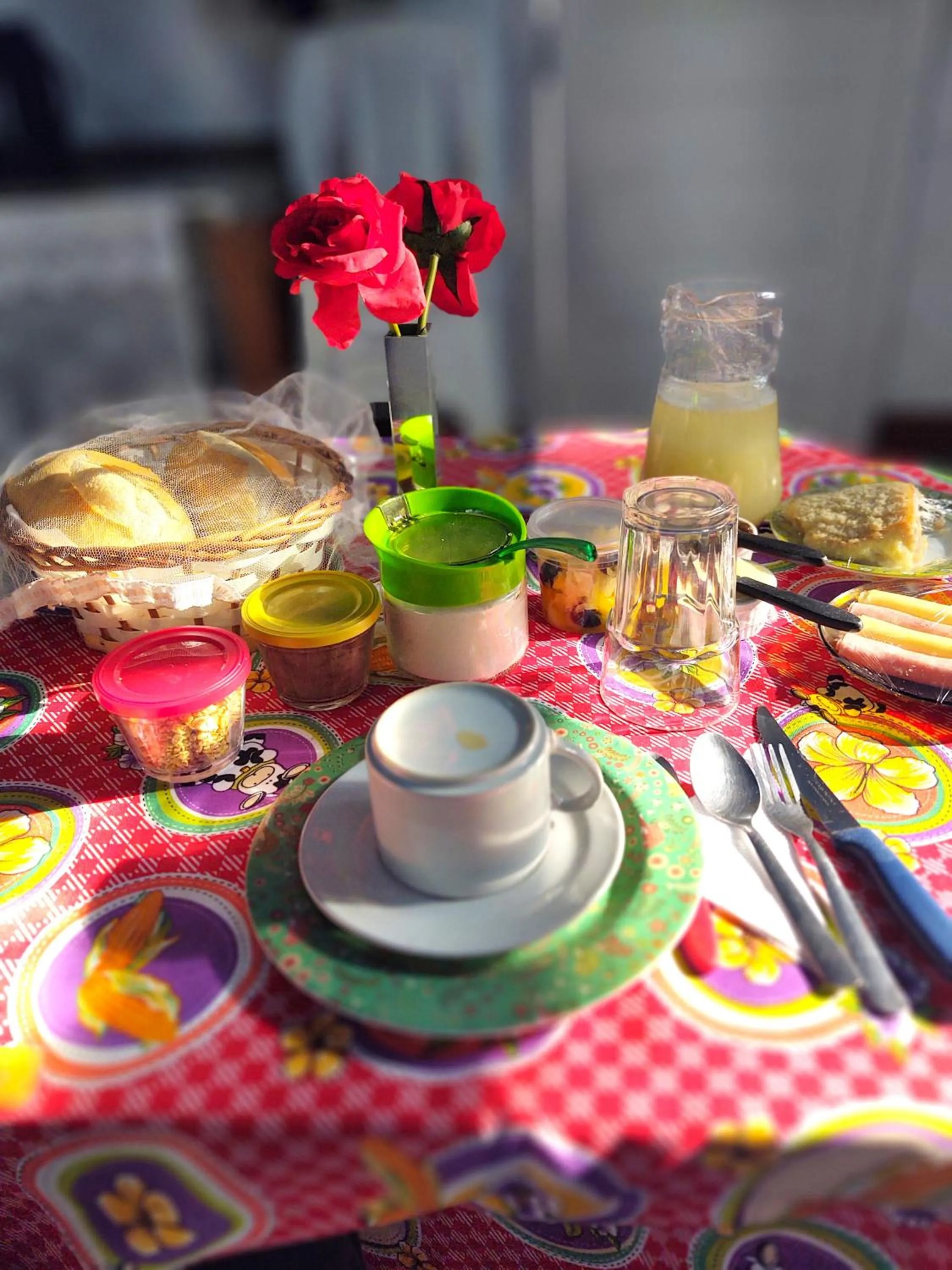 Continental breakfast in Pousada Shamballah Paranapiacaba